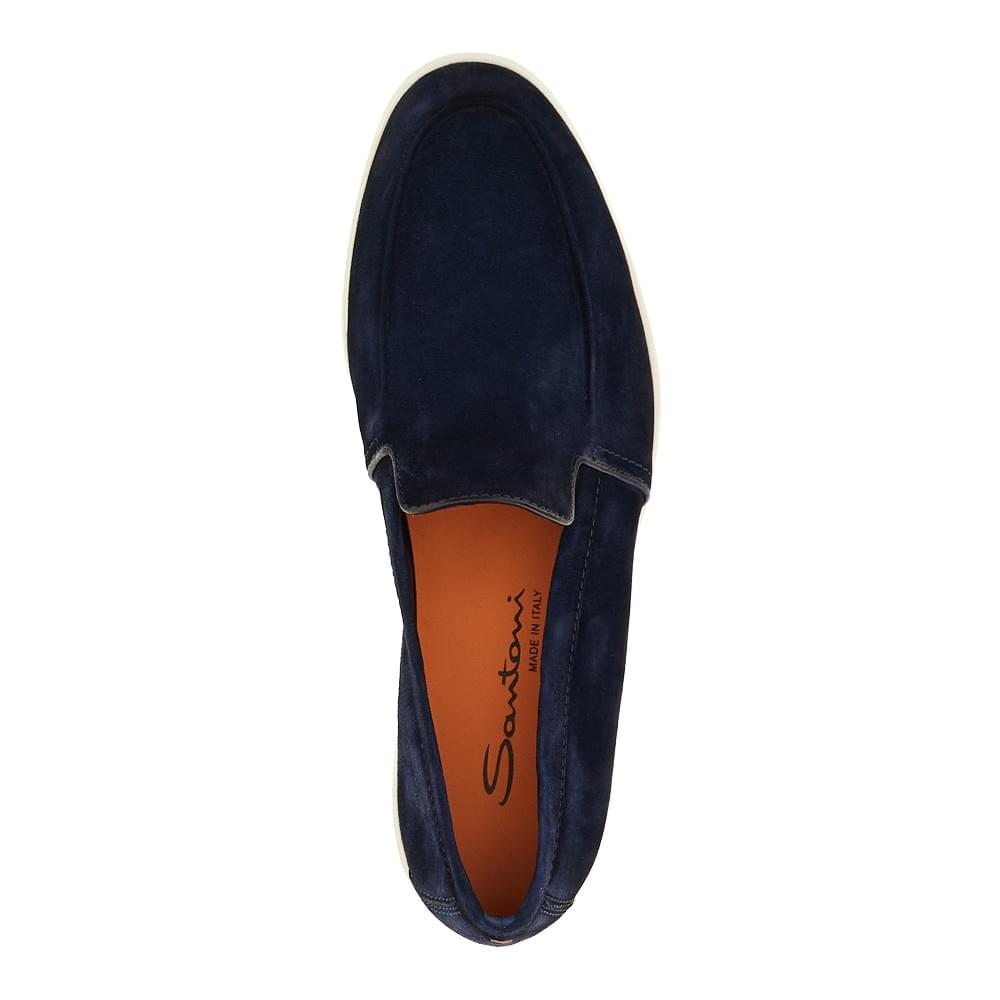 Santoni Men 'Malibu' Suede Leather Loafers SANTONI