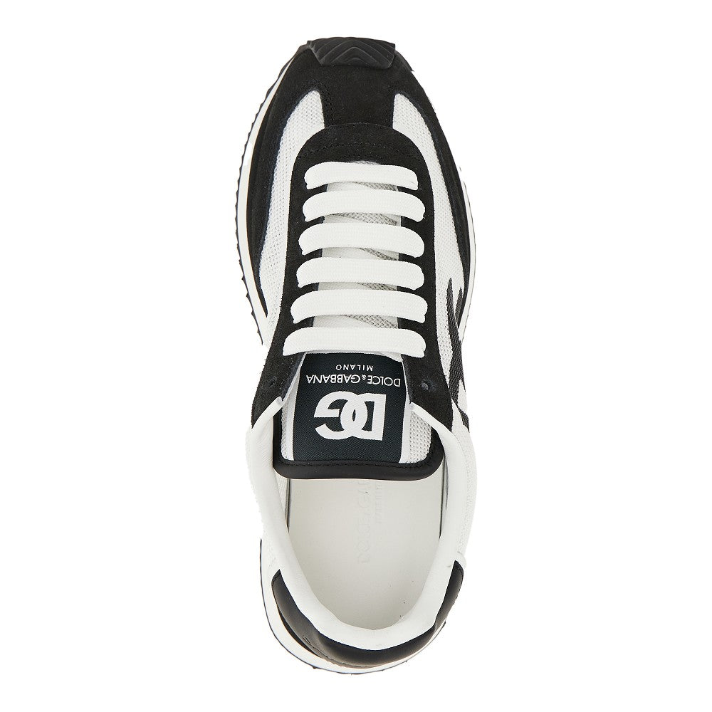 Dolce&Gabbana Men Leather And Mesh 'Dg Cushion' Sneakers DOLCE & GABBANA