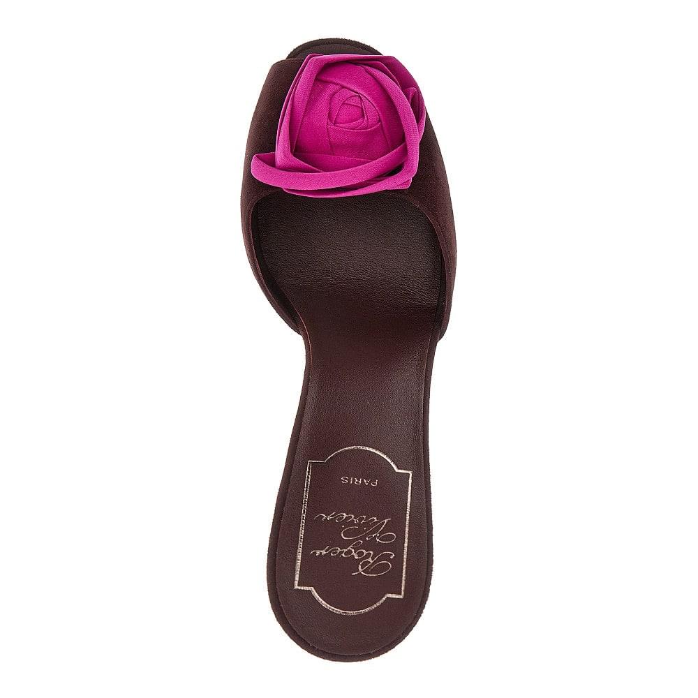Roger Vivier Women 'Rose Vivier' Suede Leather Mules ROGER VIVIER
