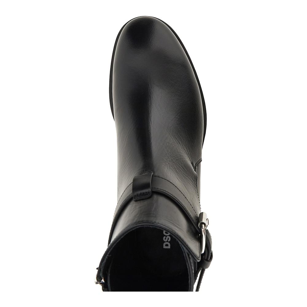 Dsquared2 Men Leather Boots With Debossed Logo DSQUARED2