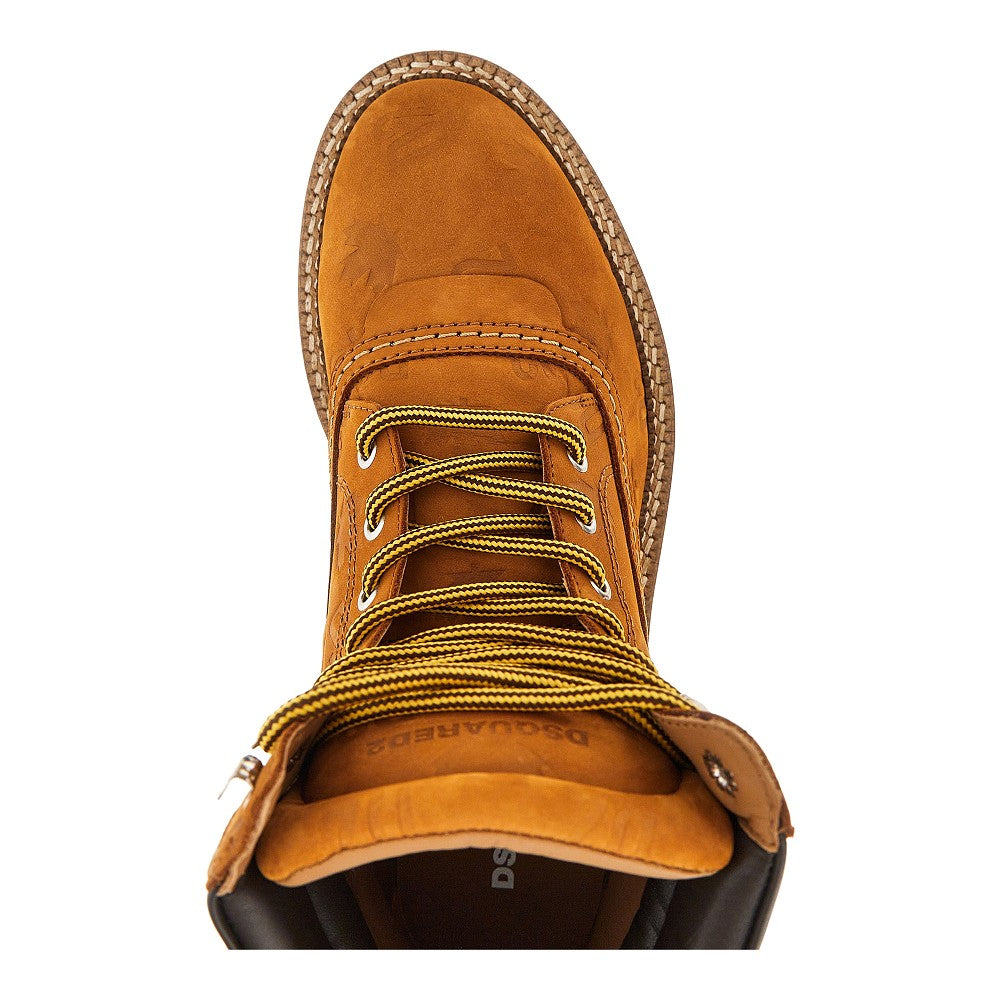 Dsquared2 Men 'D2 Monogram' Nubuck Leather Boots DSQUARED2