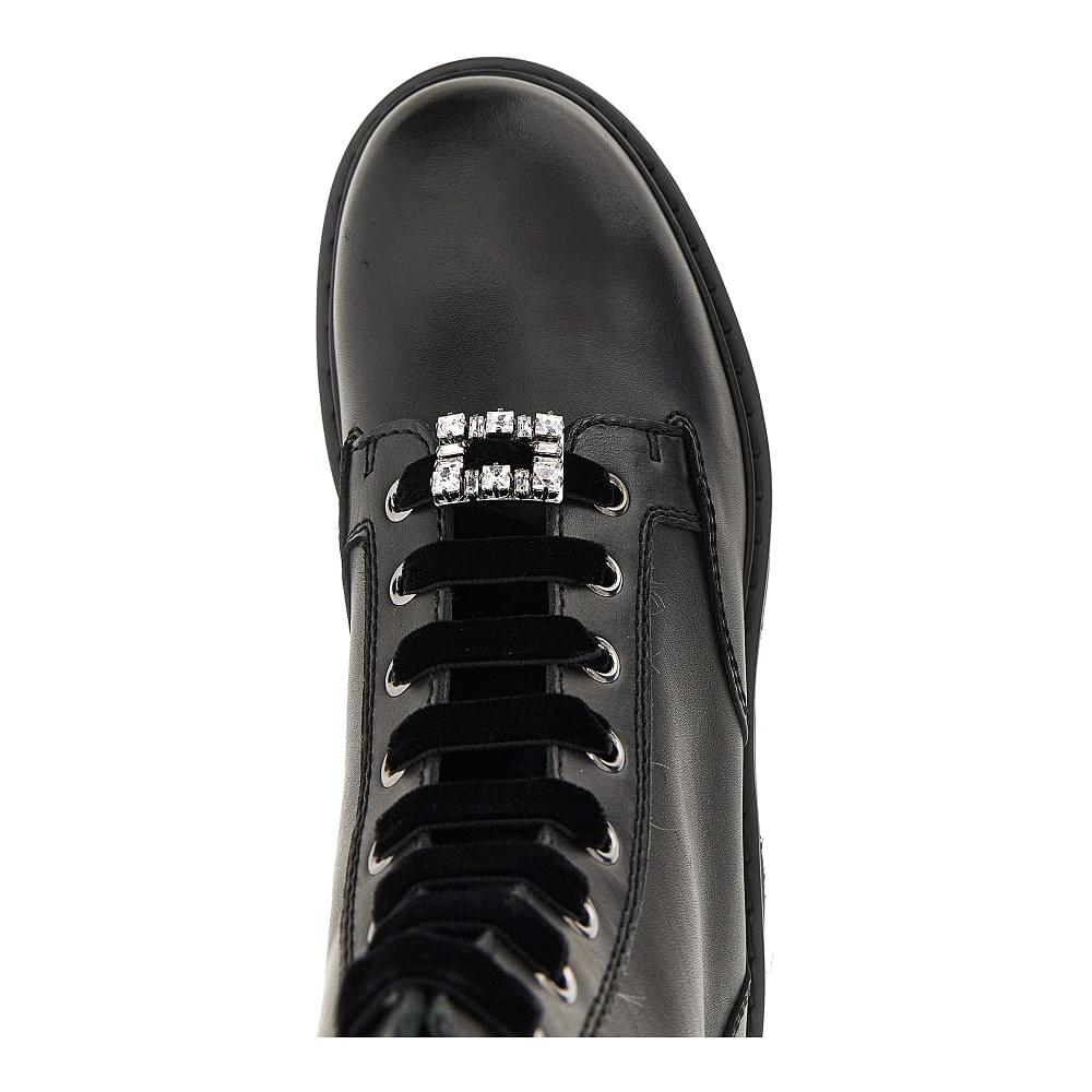Roger Vivier Women Leather Viv' Rangers Truck Boots ROGER VIVIER