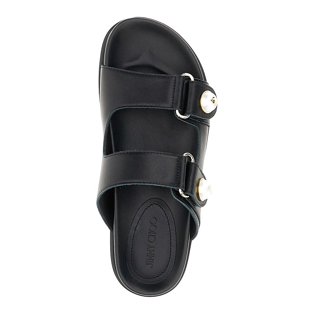 Jimmy Choo Women 'Fayence' Leather Double-Strap Sandals JIMMY CHOO