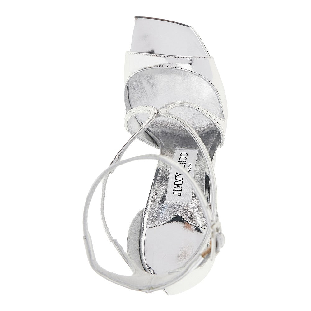 Jimmy Choo Women 'Azia 95' Metallized Leather Sandals JIMMY CHOO