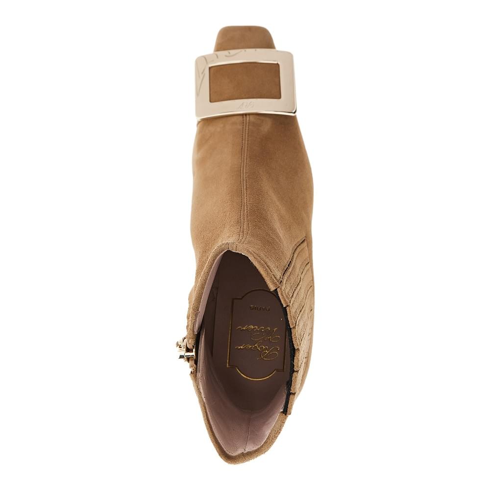 Roger Vivier Women Suede Leather 'Belle Vivier' Chelsea Boots ROGER VIVIER