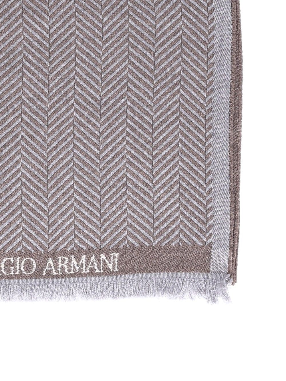 Giorgio Armani Men Wool Herringbone Scarf GIORGIO ARMANI