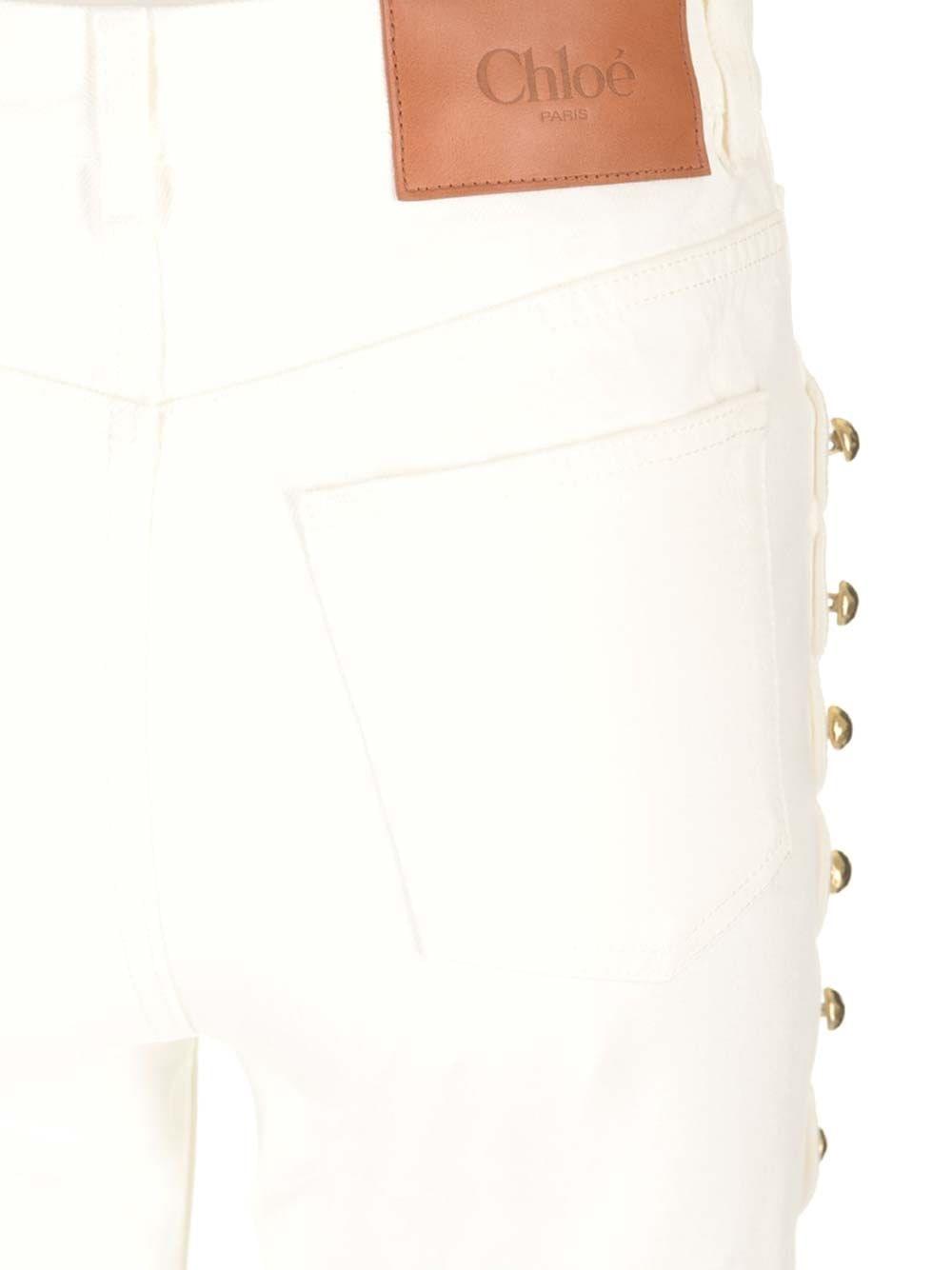 Chloe' Women Cropped Jeans With Embellished Profile CHLOE