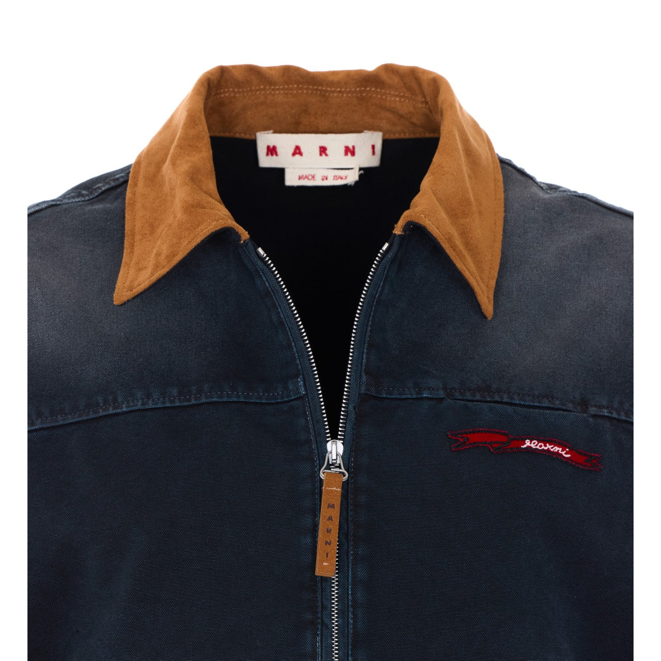 Marni Men Canvas Jacket With Contrasting Collar And Marni Logo MARNI