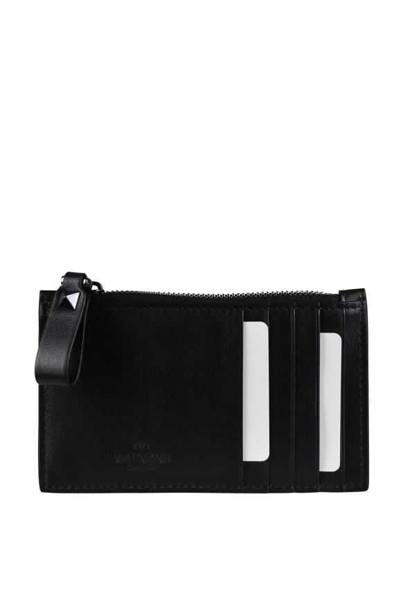 Valentino Garavani Men Rockstud Card Holder VALENTINO GARAVANI