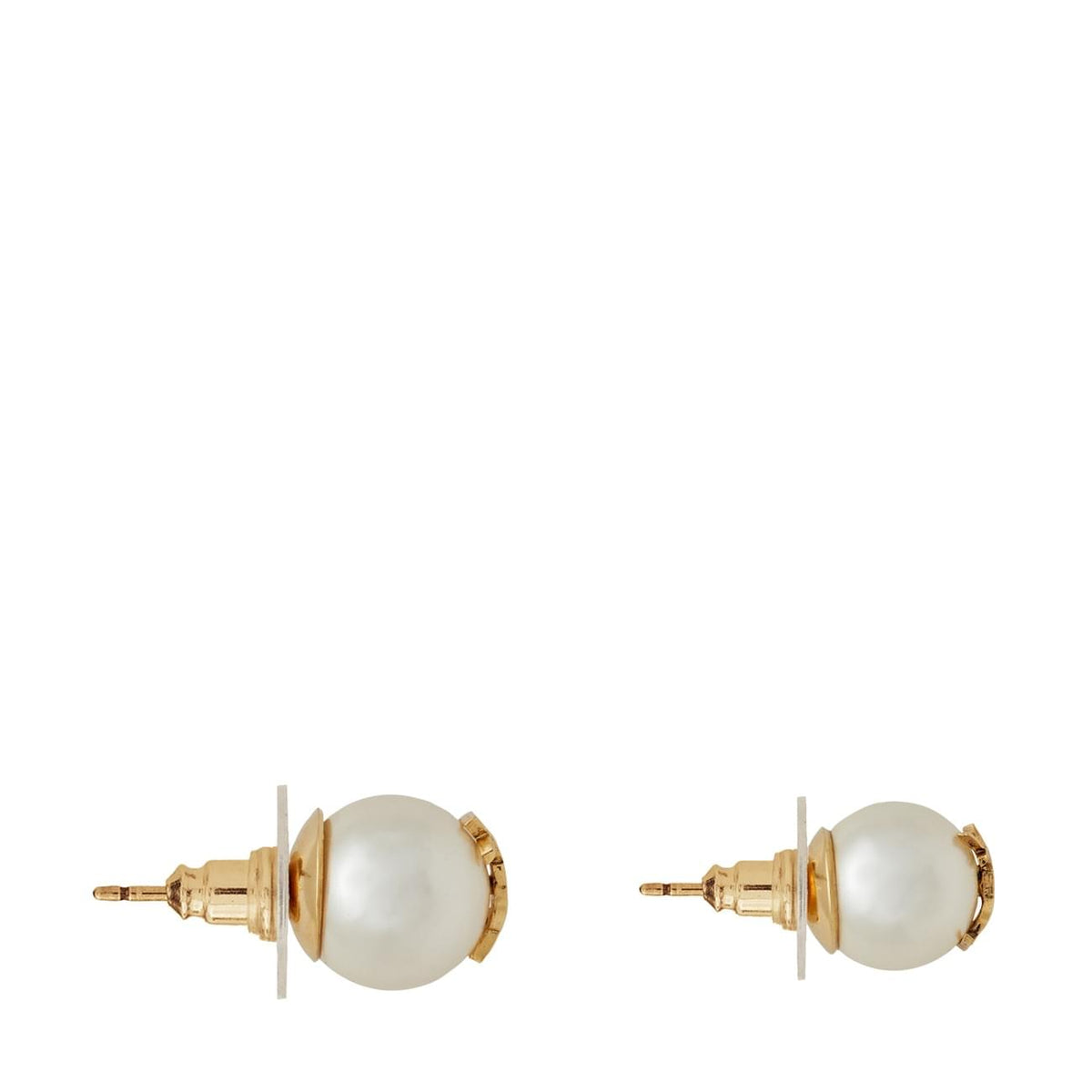 Saint Laurent Women Cassandre Asymmetric Pearl Earrings SAINT LAURENT