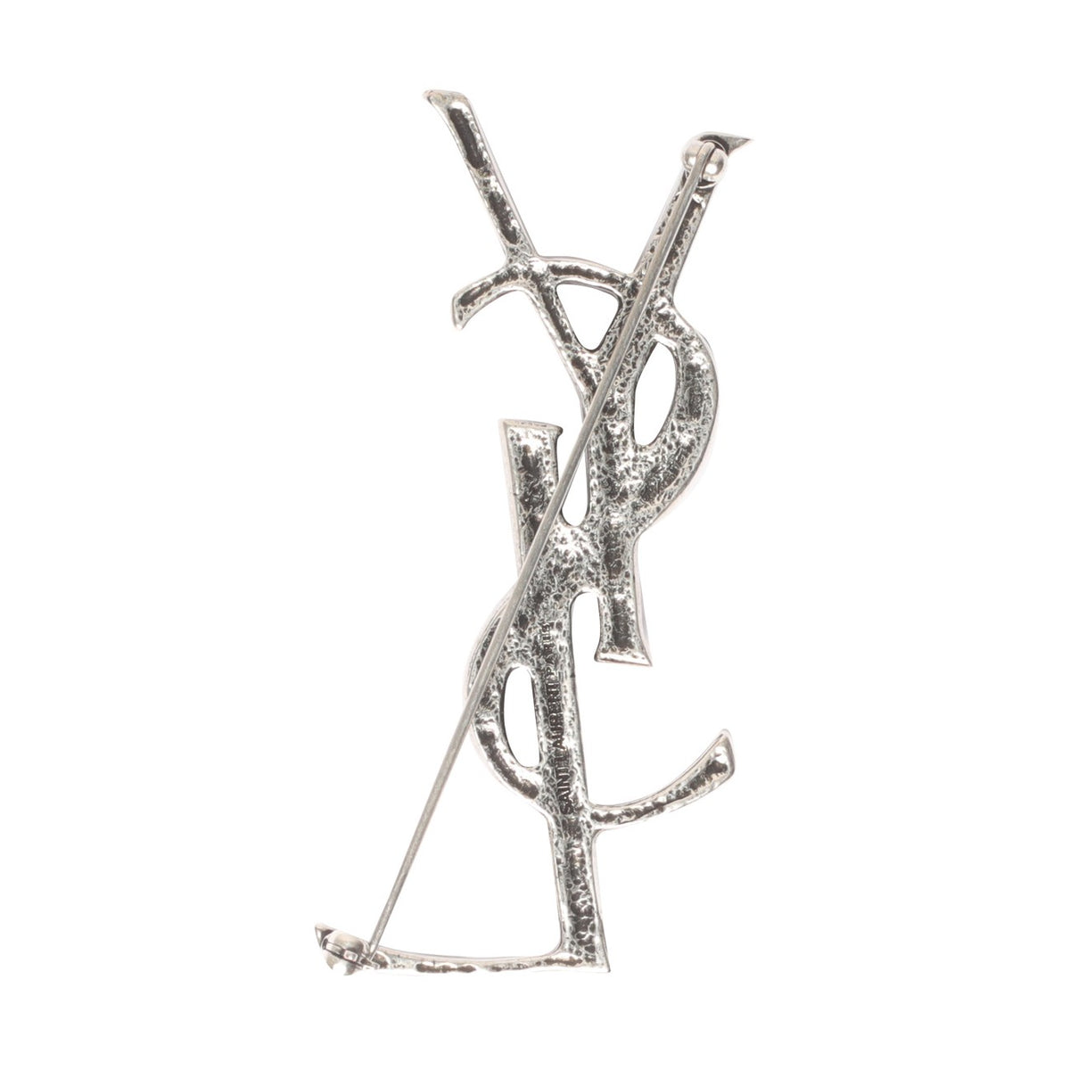 Saint Laurent Women Cassandre Crocodile Brooch SAINT LAURENT