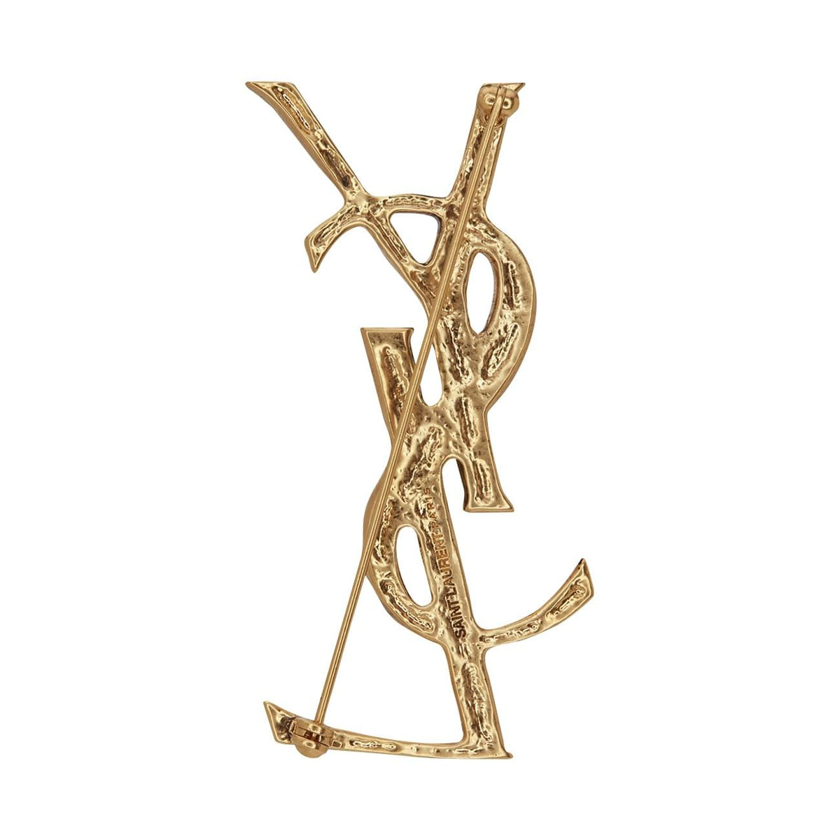 Saint Laurent Women Cassandre Crocodile Brooch SAINT LAURENT