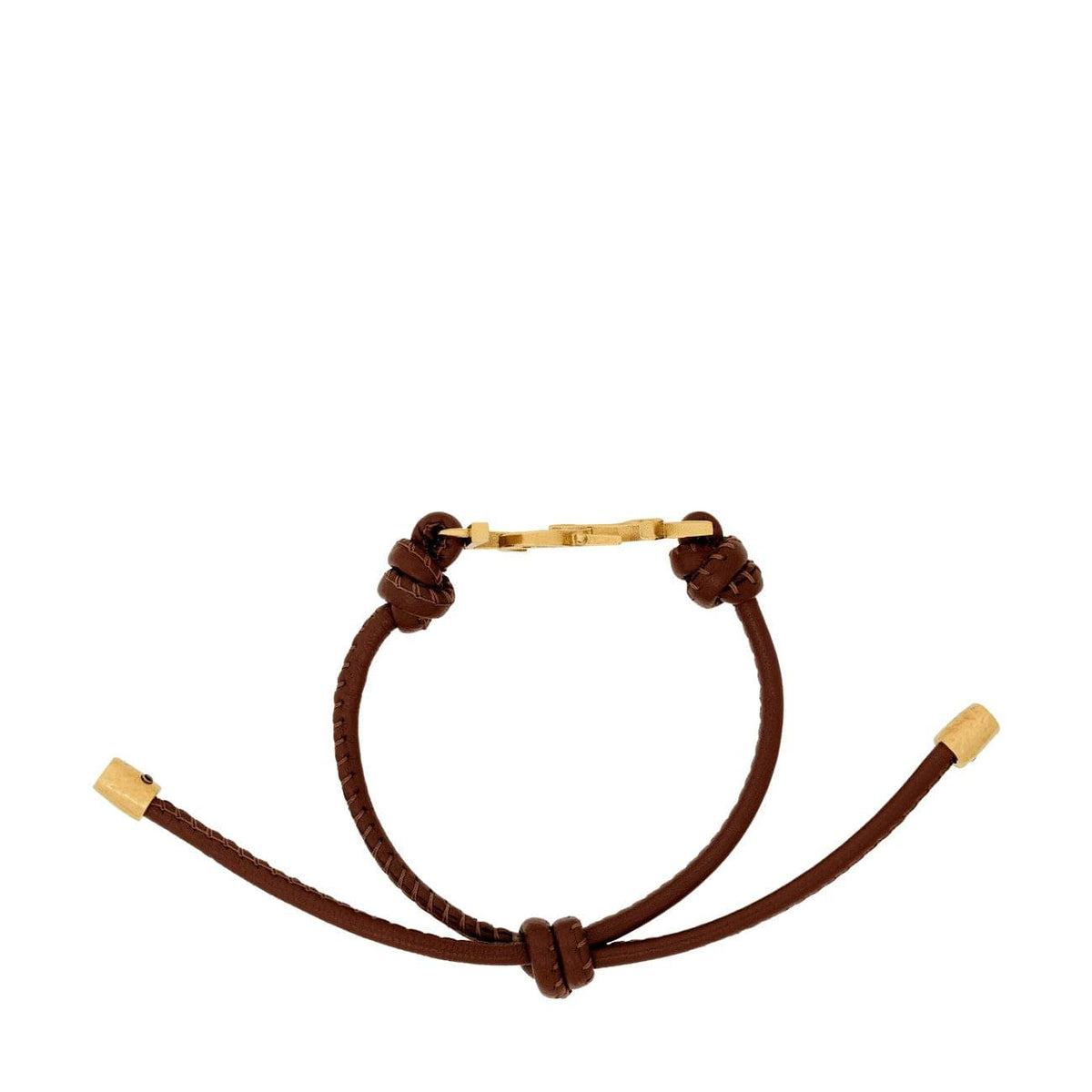 Saint Laurent Men Cassandre Leather Bracelet SAINT LAURENT