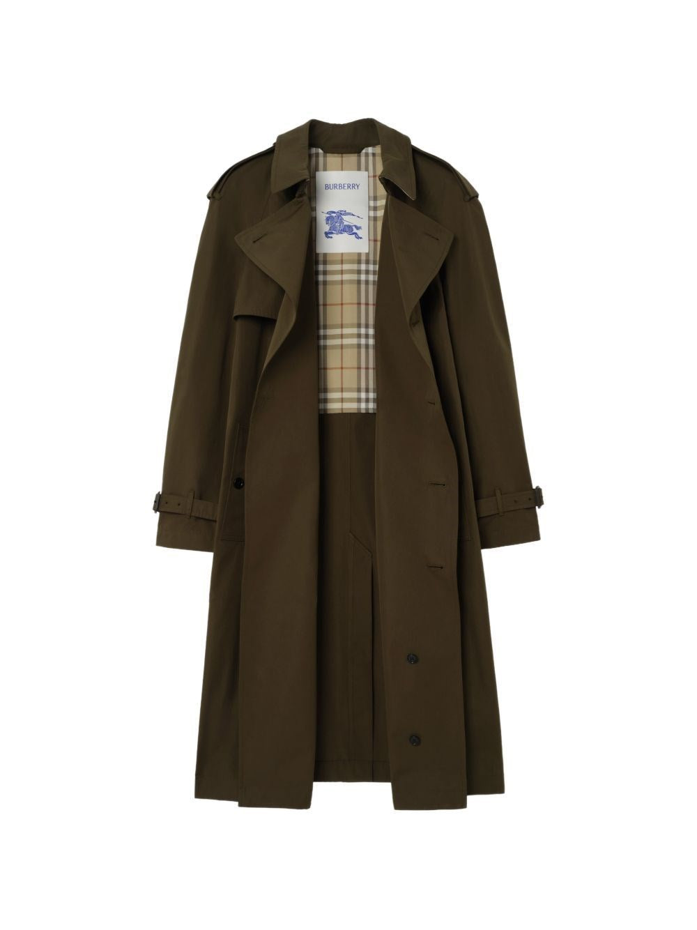 Burberry Men Long And Light Cotton Trench Coat BURBERRY