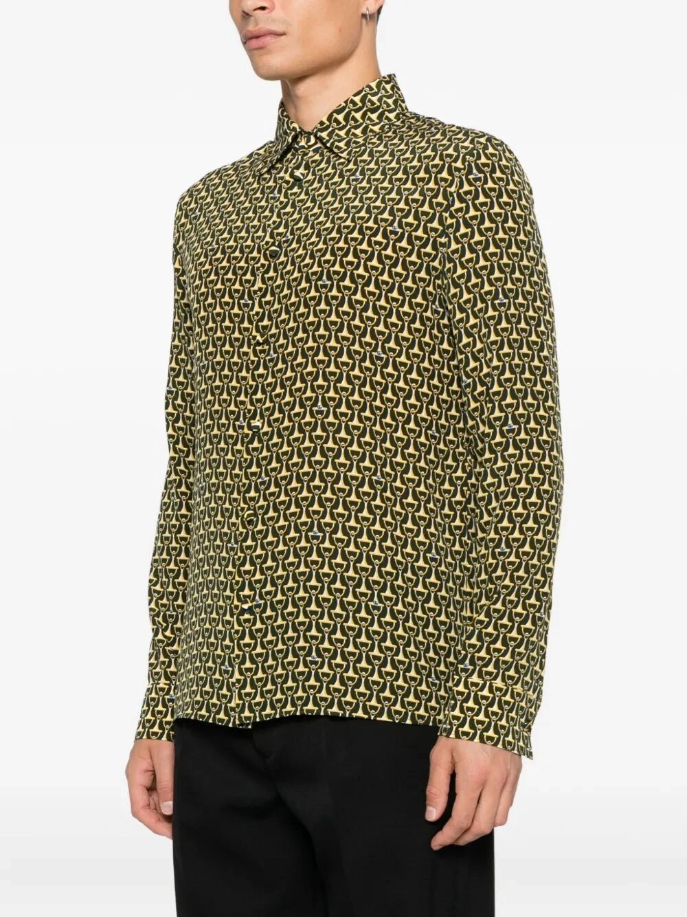 Gucci Men Classic Skinny `Horsebit` Shirt