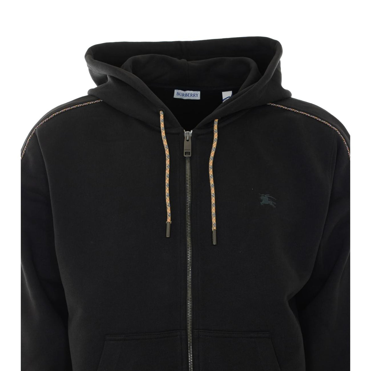 Burberry Men Check Trim Zip Hoodie BURBERRY