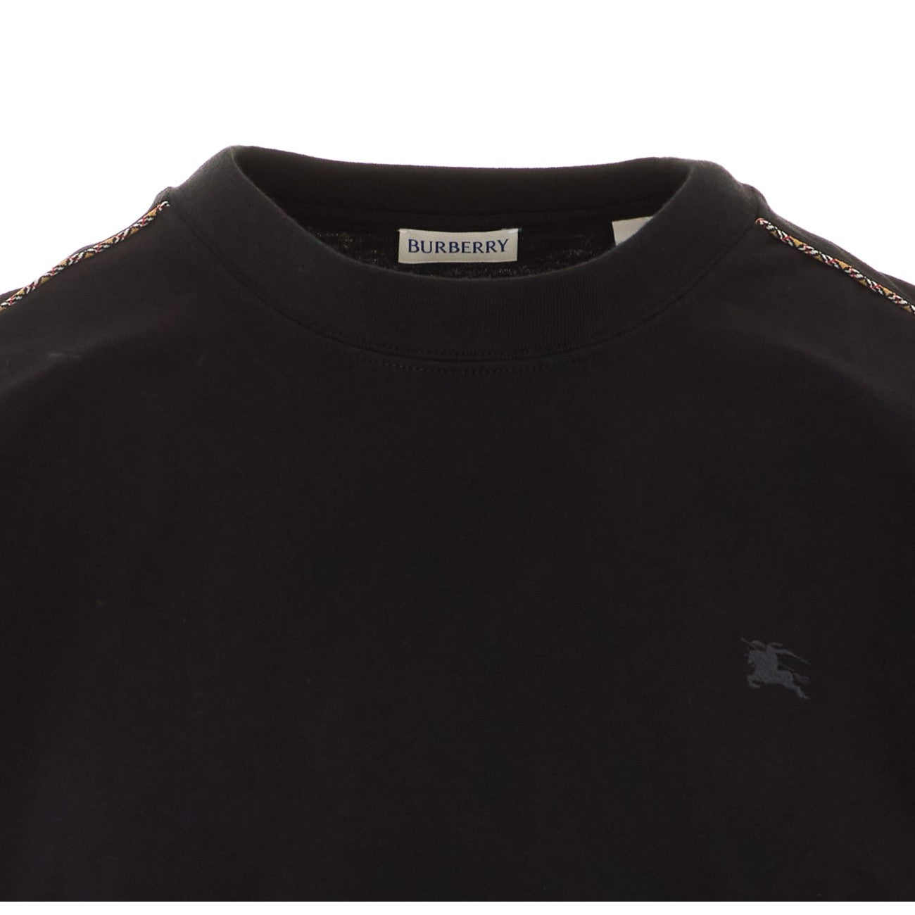 Burberry Men Checked Trim T-Shirt BURBERRY