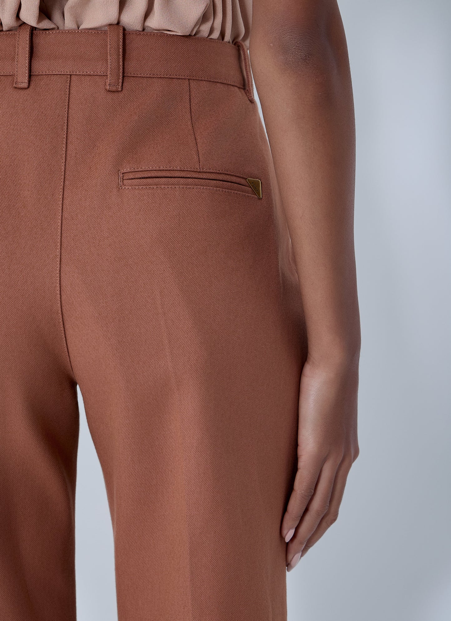 Chloé Women Flared Cotton Canvas Pants CHLOE