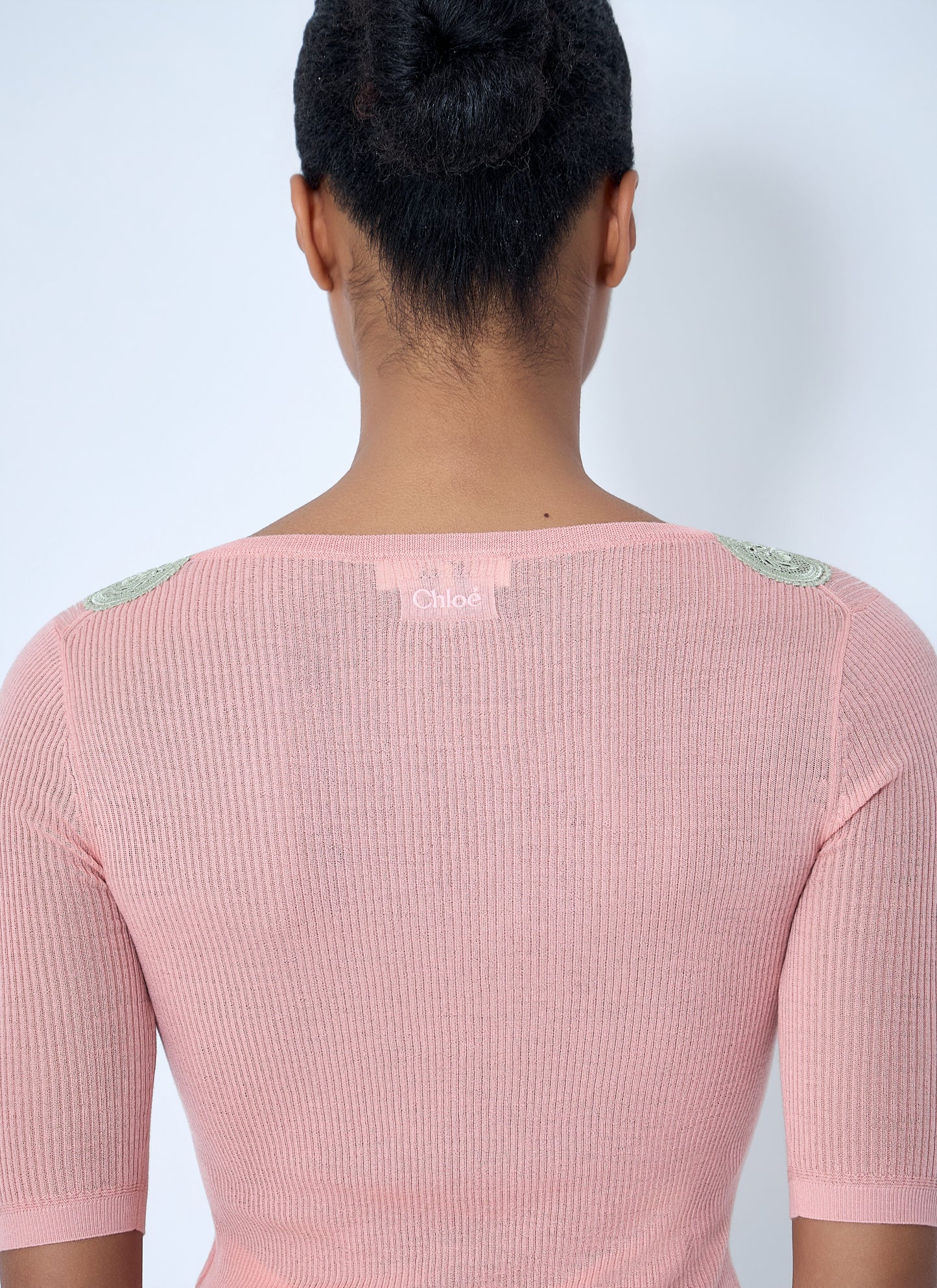 Chloé Women Embroidered Neckline Knit Top CHLOE