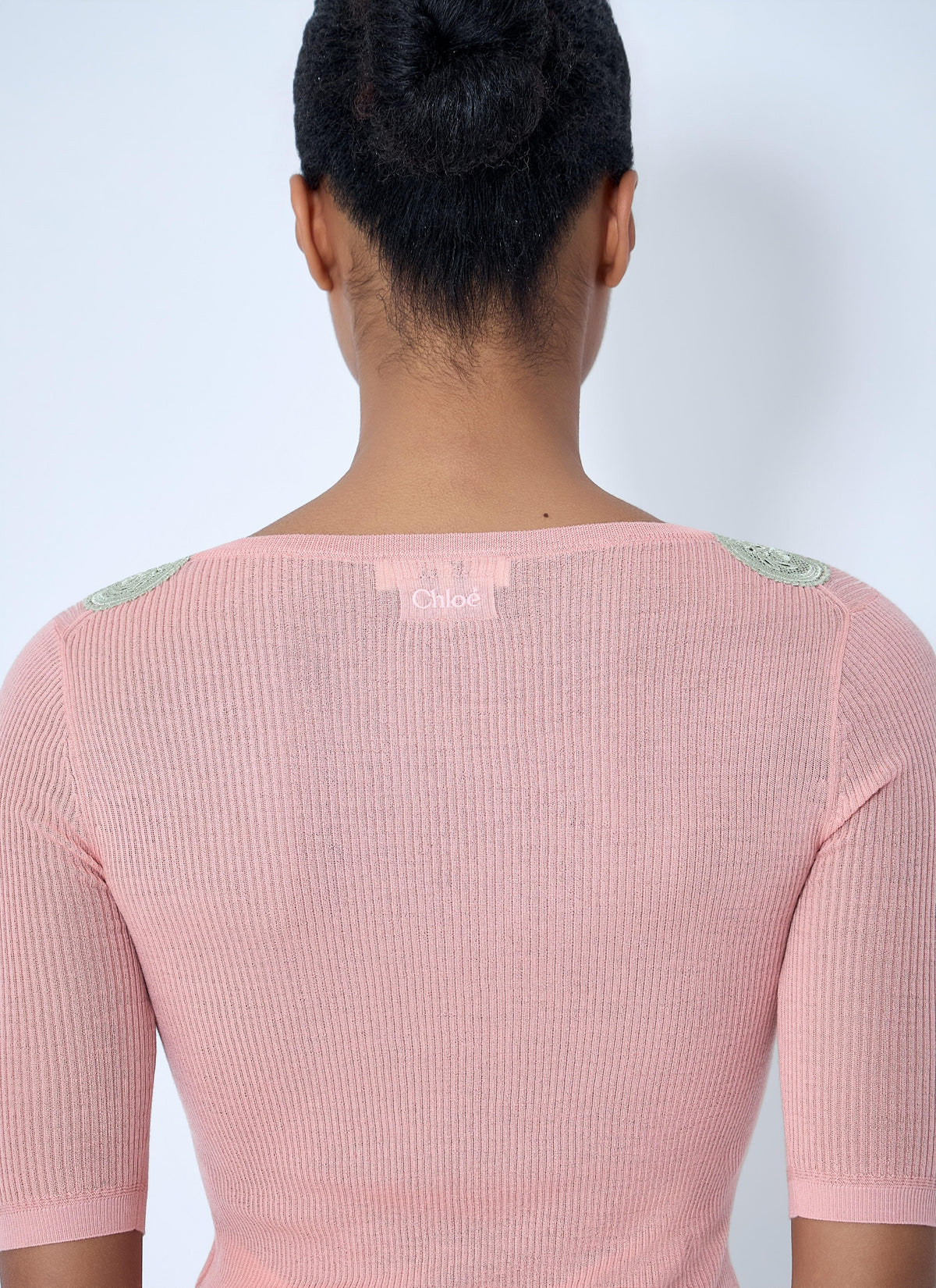 Chloé Women Embroidered Neckline Knit Top CHLOE