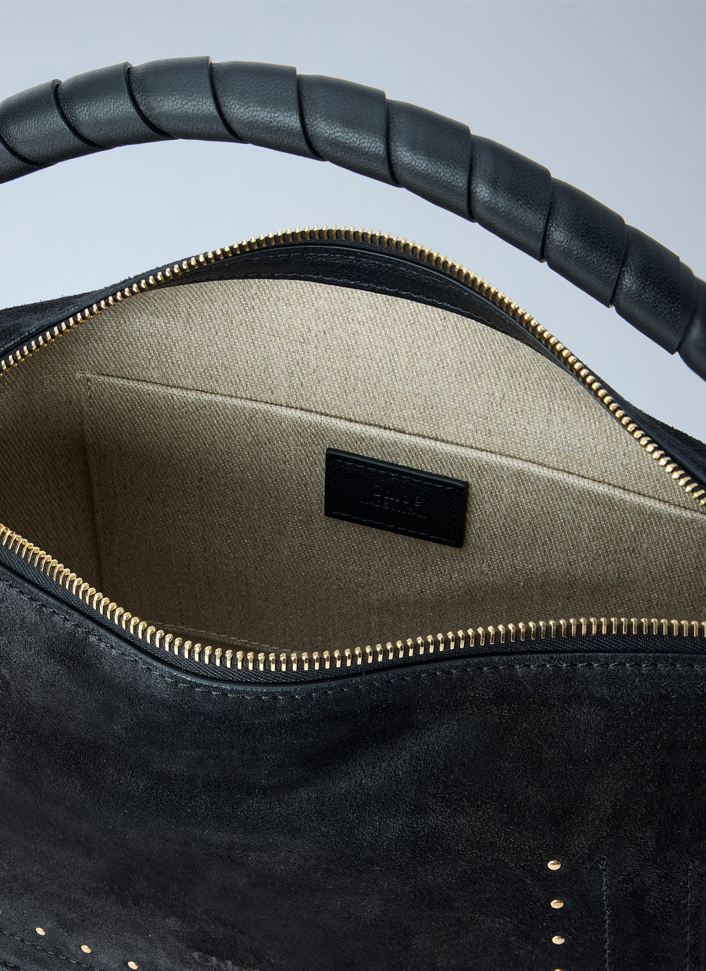 Chloé Women Marcie Medium Studded Suede Shoulder Bag CHLOE