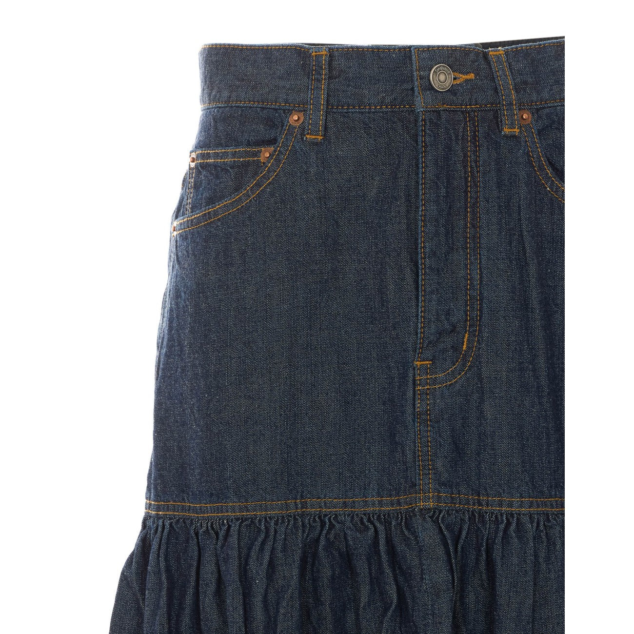 Saint Laurent Women Country Denim Skirt SAINT LAURENT