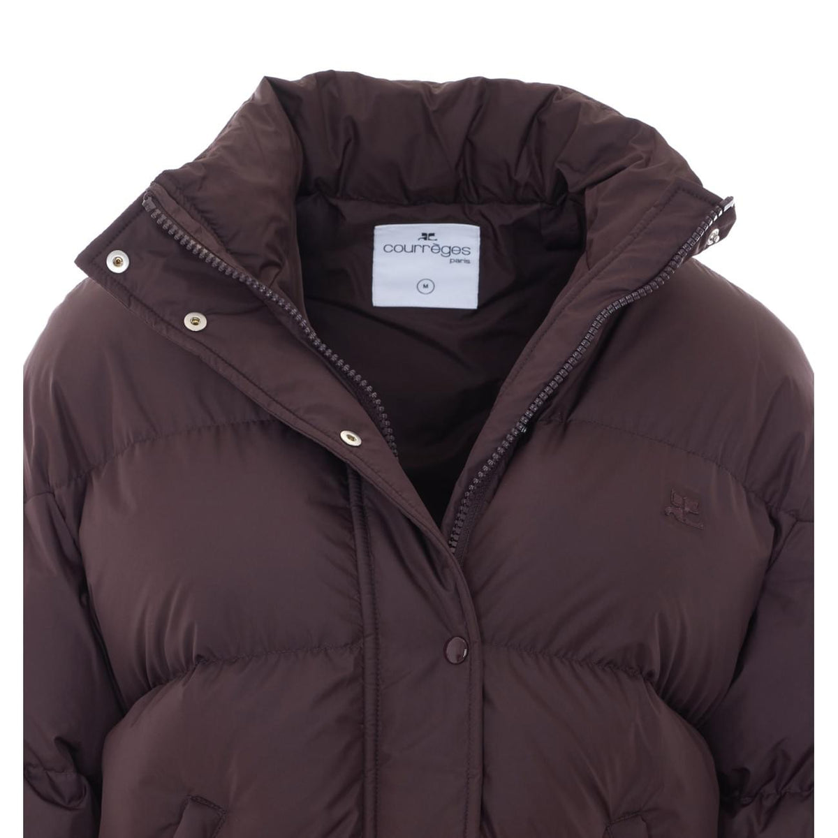 Courreges Women Cropped Puffer Down Jacket With Logo COURREGES