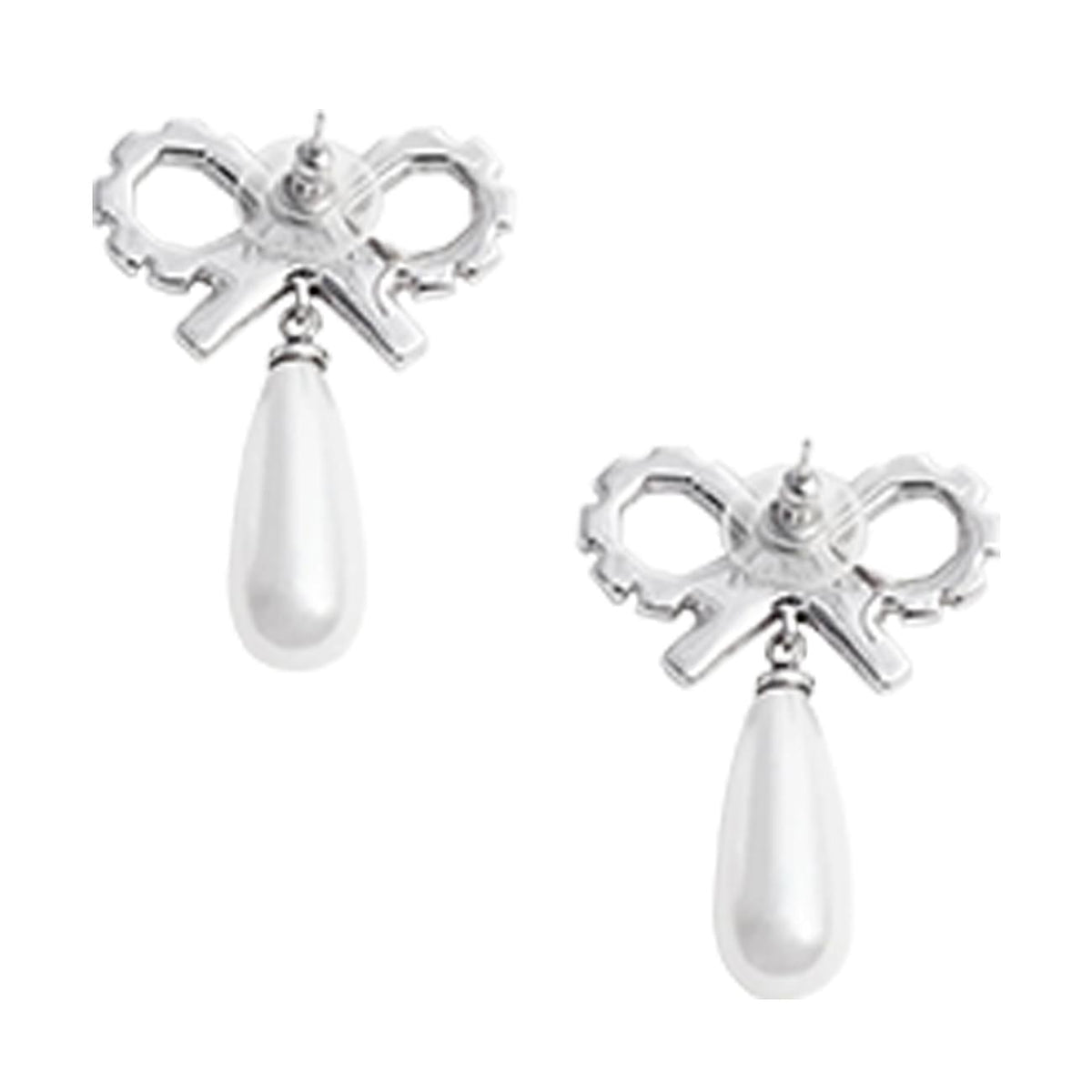 Self Portrait Women Crystal Bow Pearl Earrings SELF-PORTRAIT