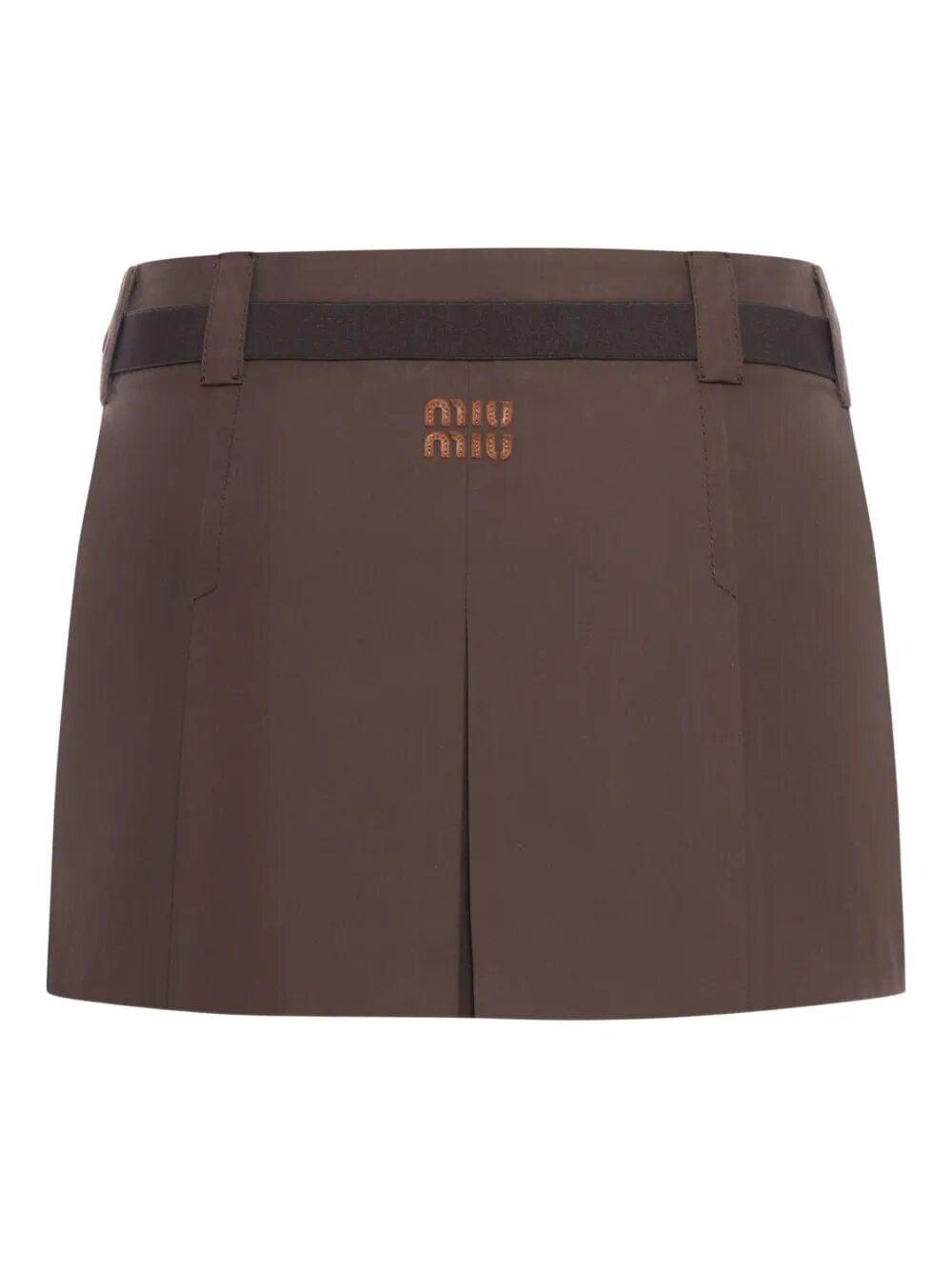 Miu Miu Women Gabardine Mini Skirt MIU MIU