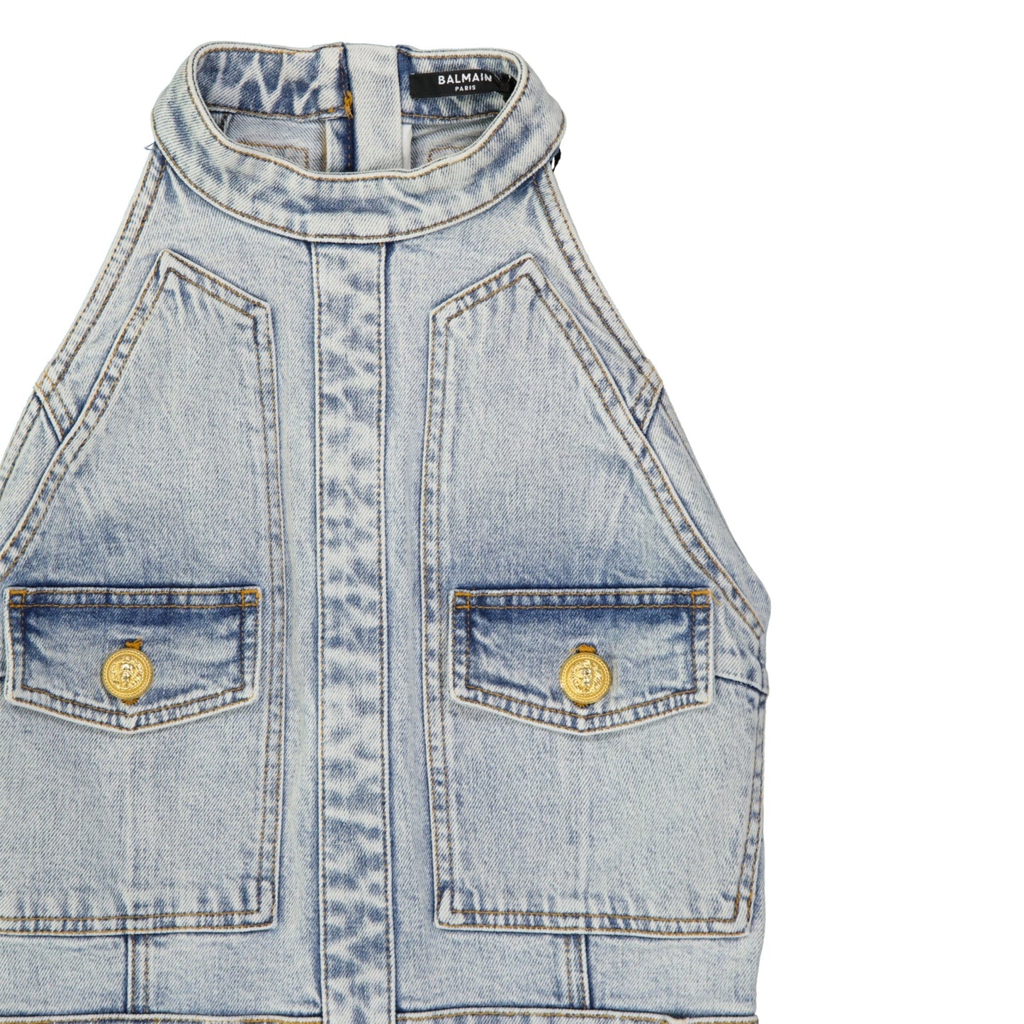 Balmain Denim Mini Dress Women BALMAIN