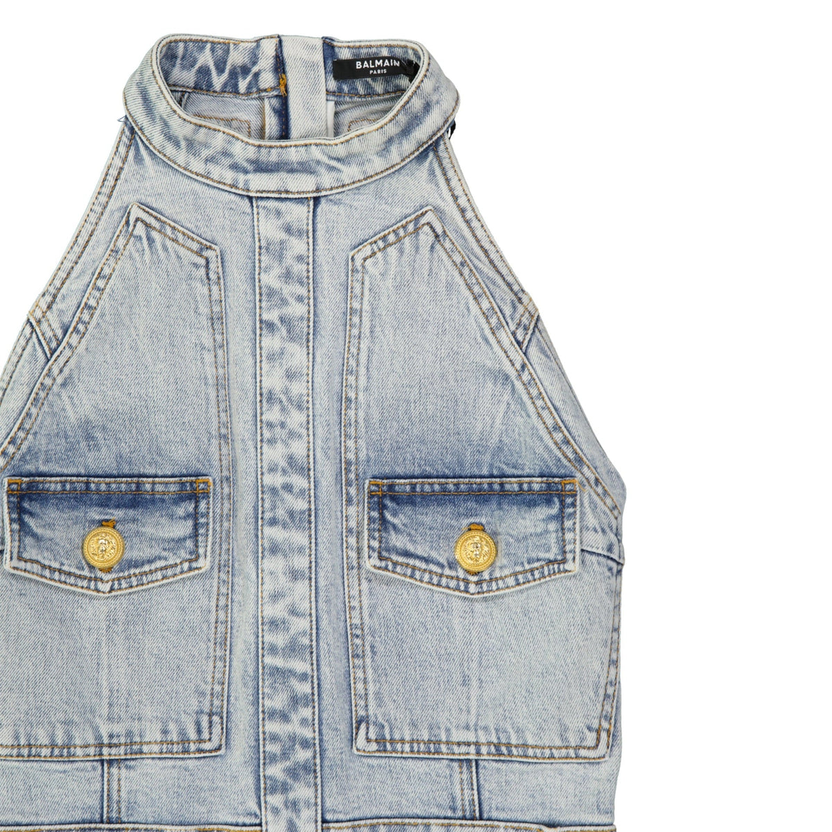 Balmain Denim Mini Dress Women BALMAIN
