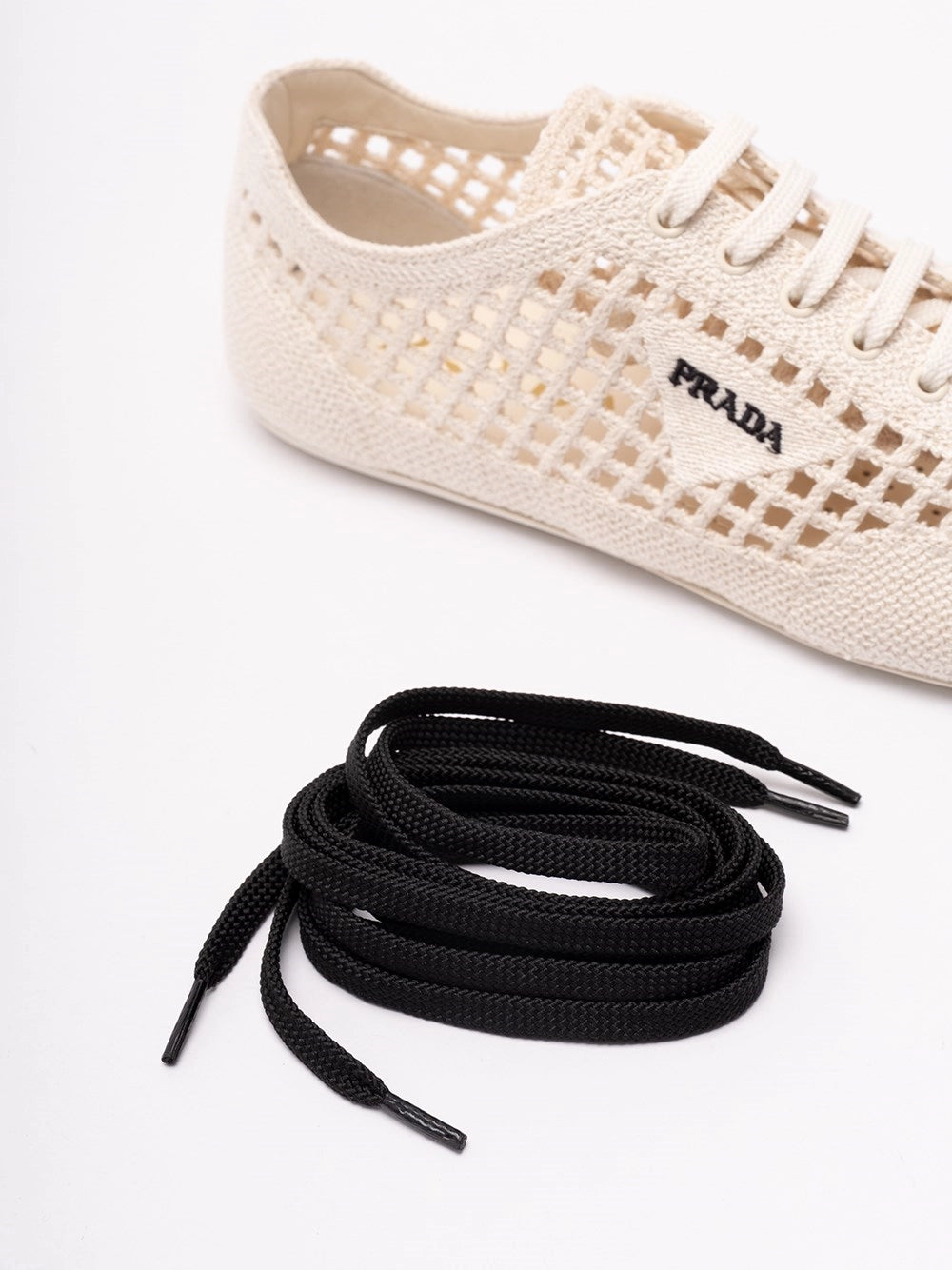 Prada Women Cotton Crochet Sneakers PRADA