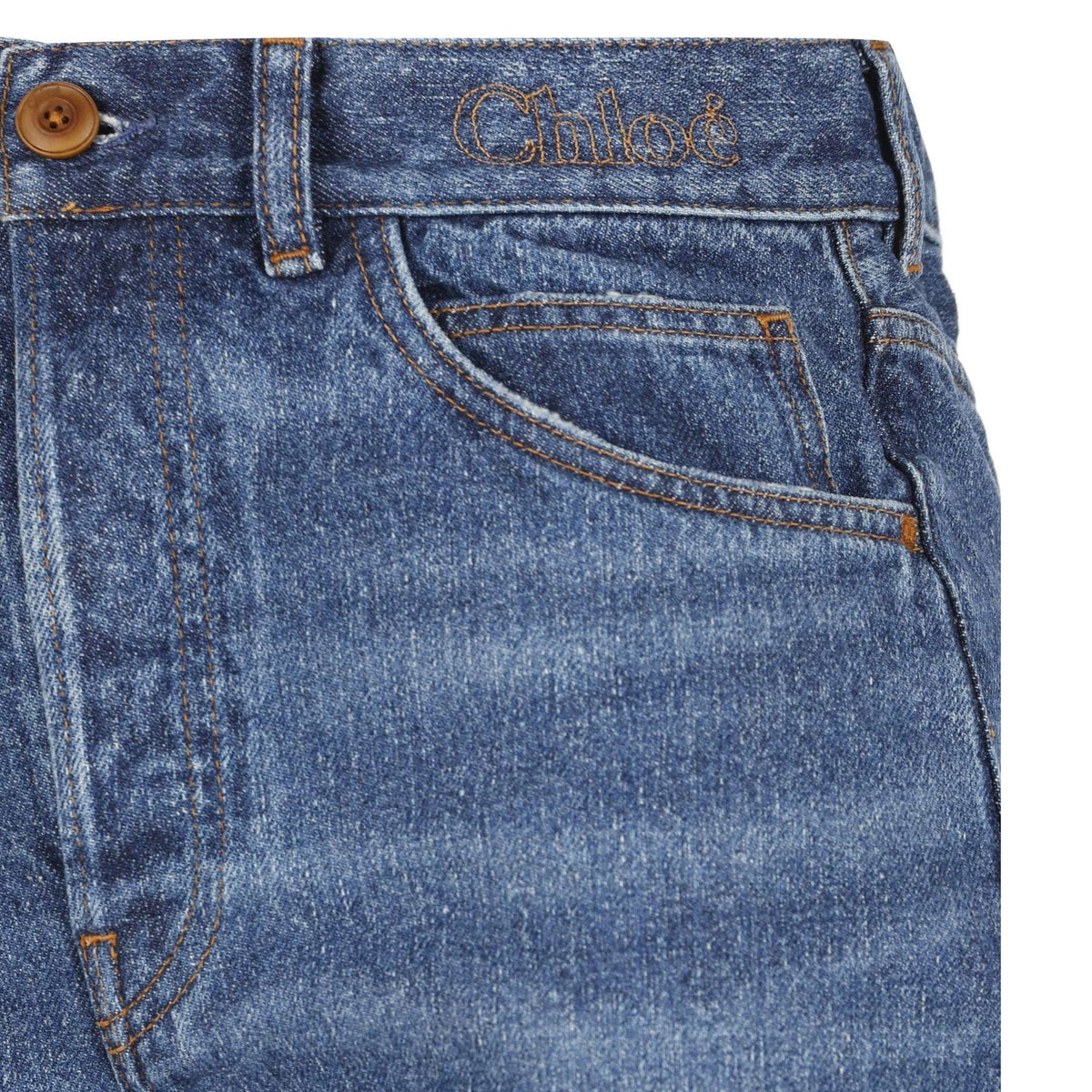 Chloe Cotton Denim Flared Jeans Women CHLOE