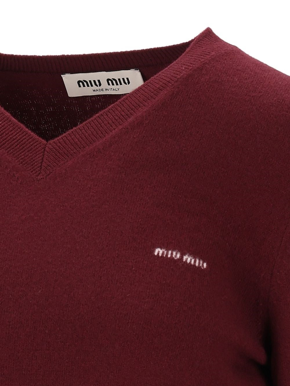 Miu Miu Women V-Neck Wool Sweater MIU MIU