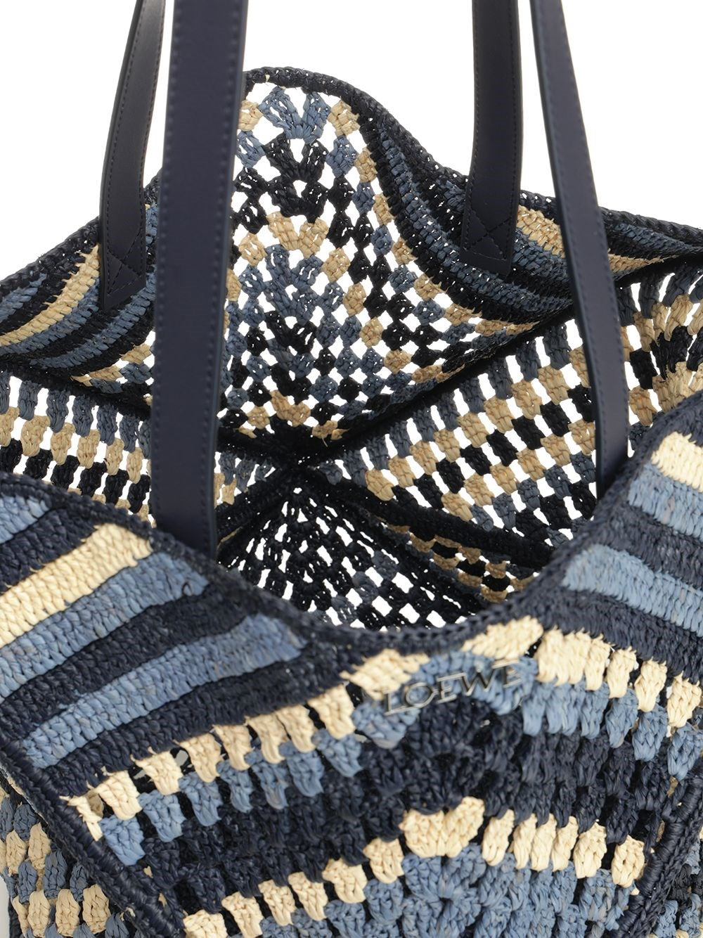 Loewe Paula's Ibiza Men Puzzle Fold Xl Tote Bag In Raffia LOEWE