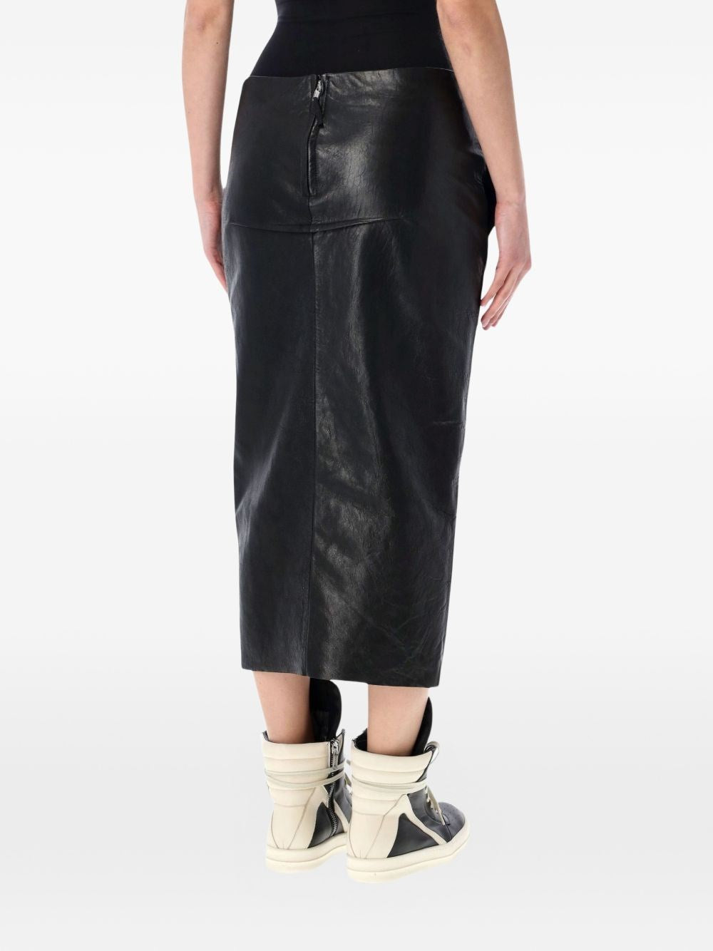 Rick Owens Women Leather Long Skirt RICK OWENS