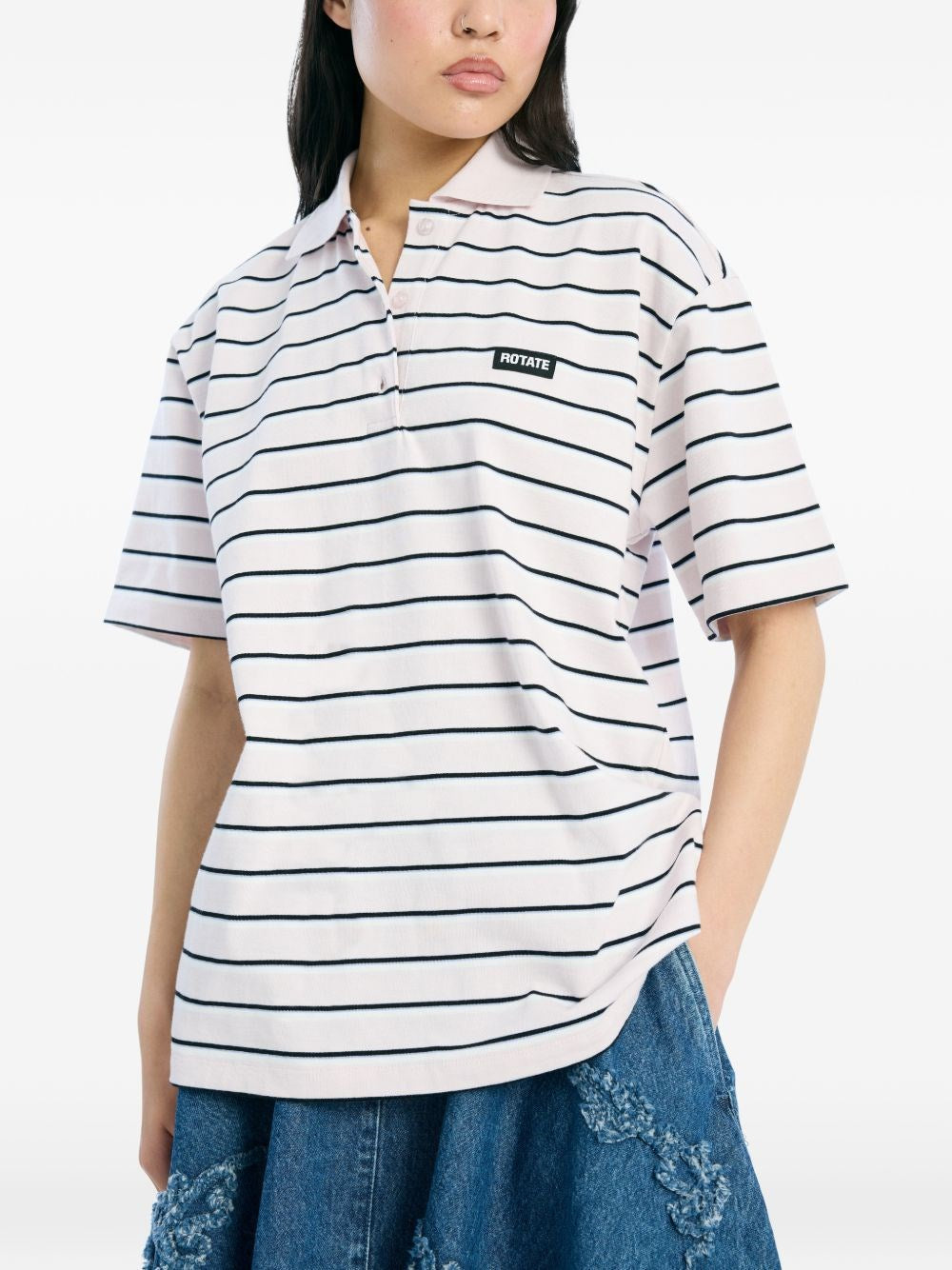 Rotate Women Jersey Polo Shirt ROTATE