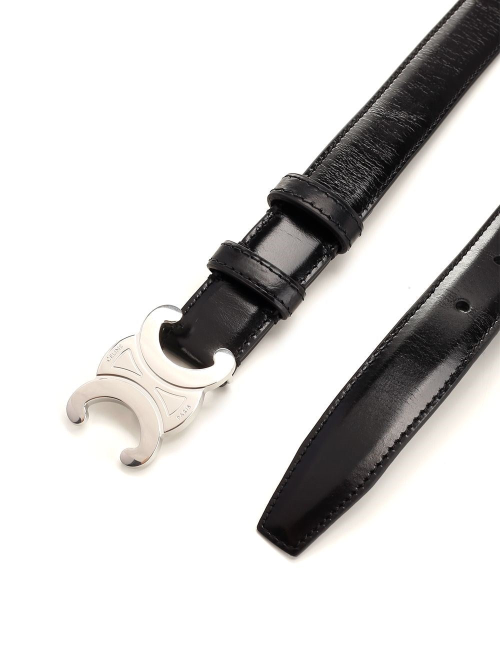 Celine Men Medium Triomphe Belt In Taurillon Leather CELINE