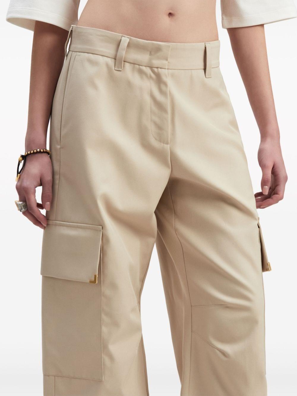Palm Angels Women Beige Carrot Cargo Pants PALM ANGELS