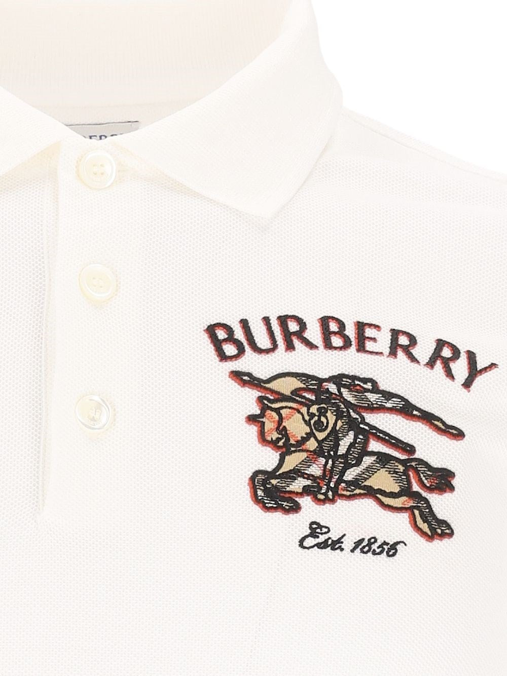 Burberry Men Cotton Polo Shirt With Knight Check BURBERRY