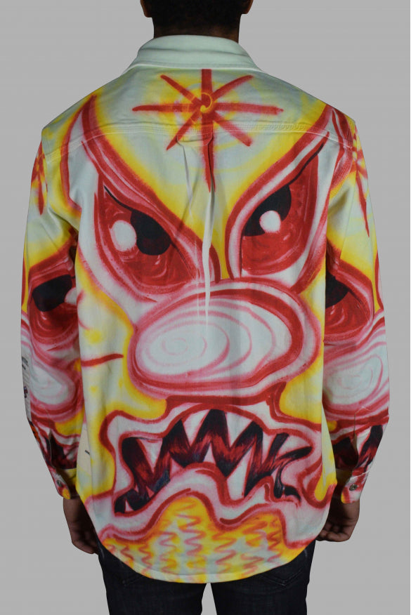 Heron Preston Men Multicolored Denim Jacket HERON PRESTON