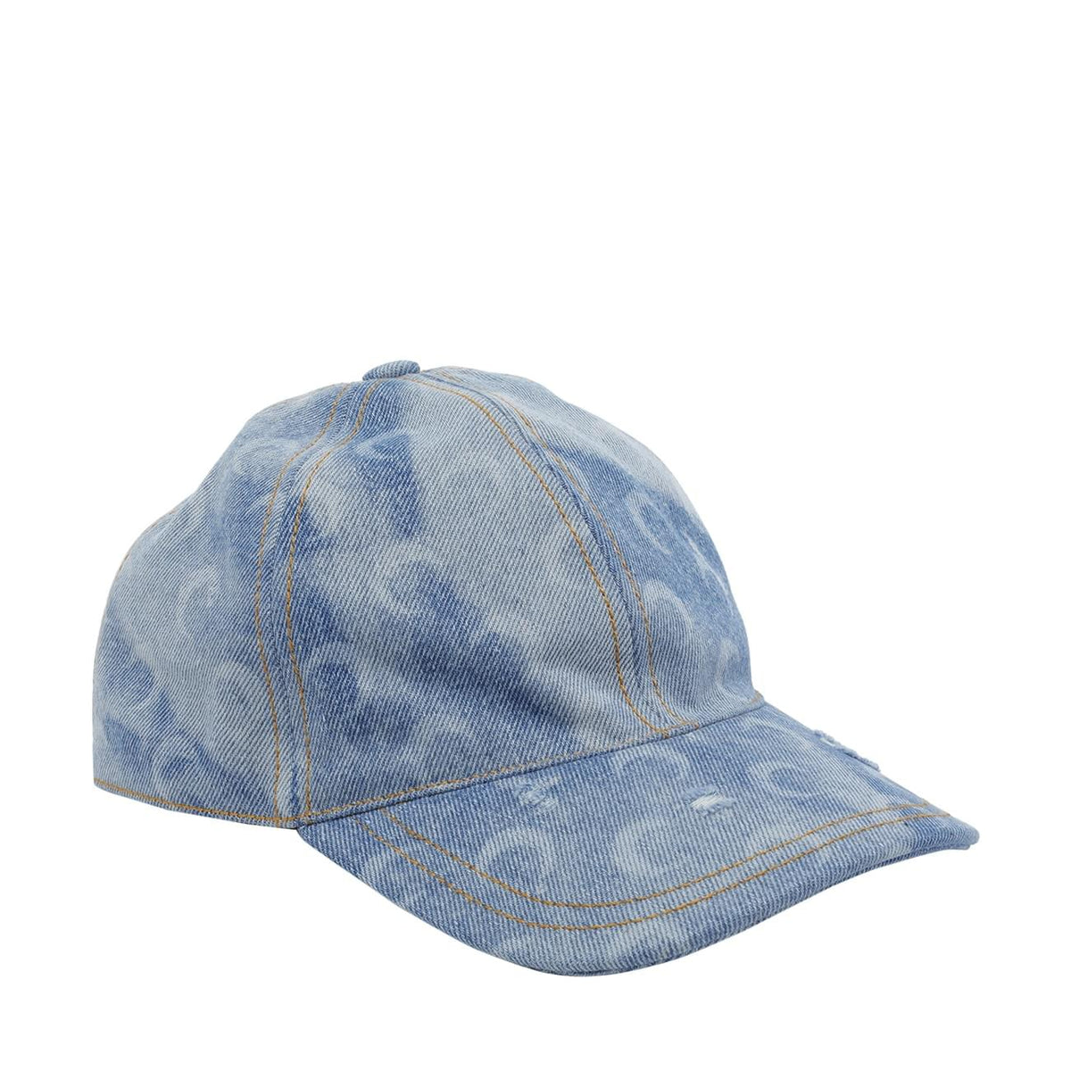 Marine Serre Women Denim Moon Baseball Cap MARINE SERRE