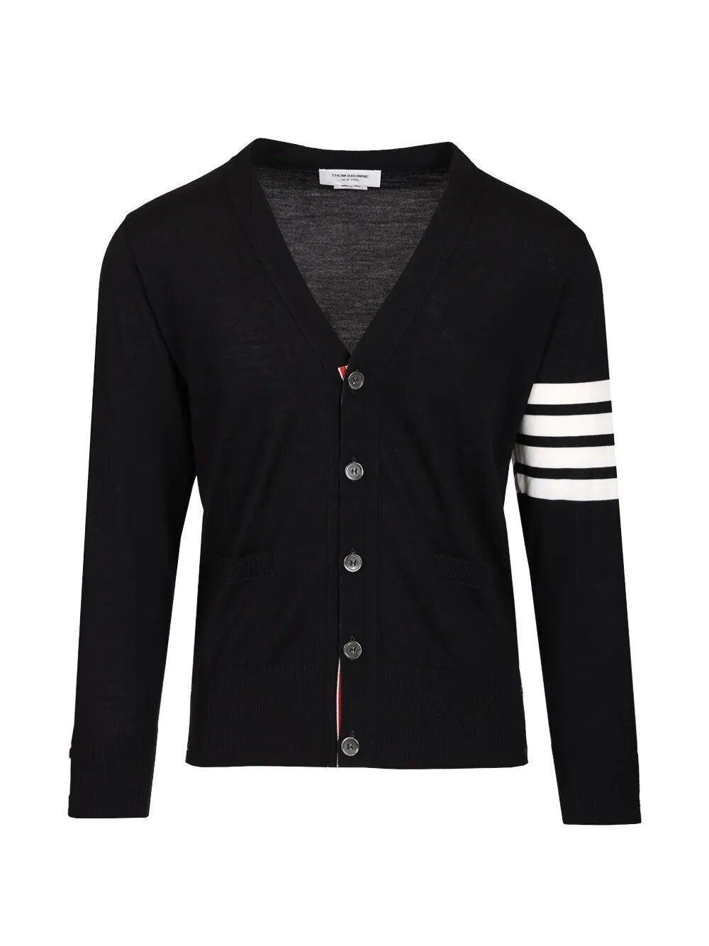 Thom Browne Men Classic 4-Barrelled Merino Wool Cardigan THOM BROWNE