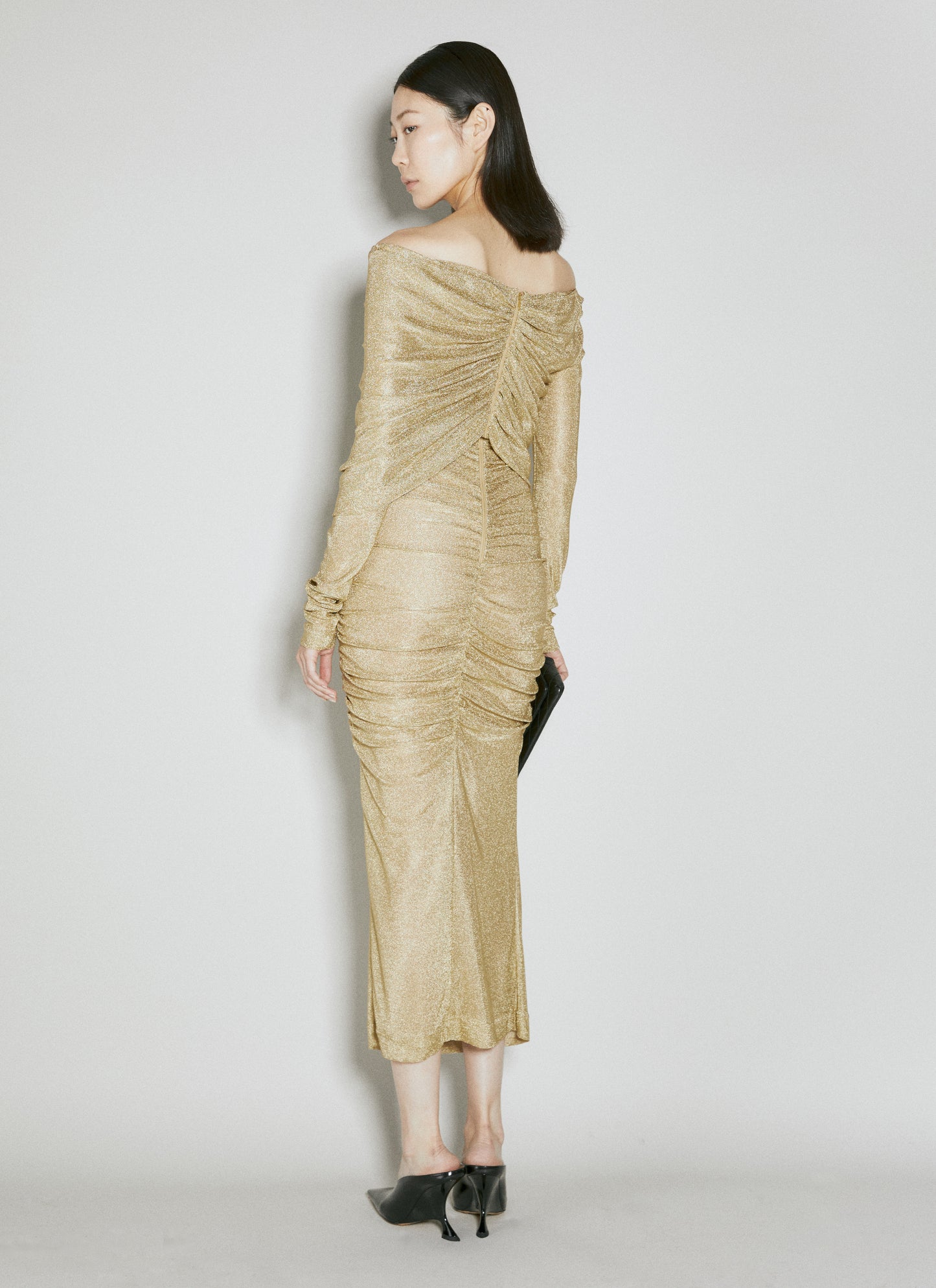 Dolce & Gabbana Women Lurex Mesh Midi Dress DOLCE & GABBANA