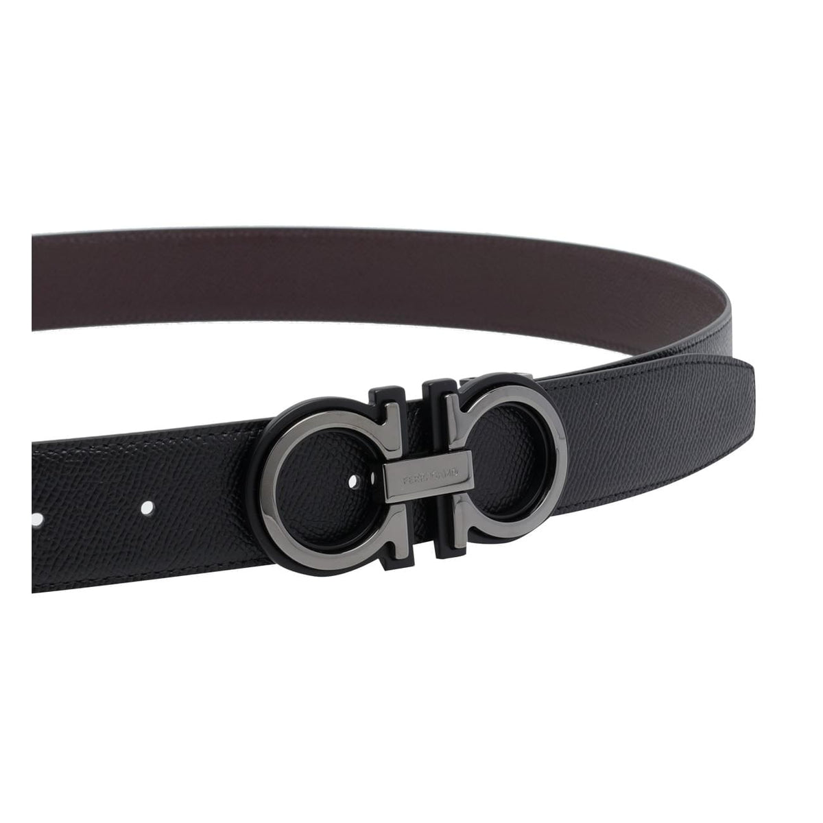 Ferragamo Men Double Adjustable Gancini Belt FERRAGAMO