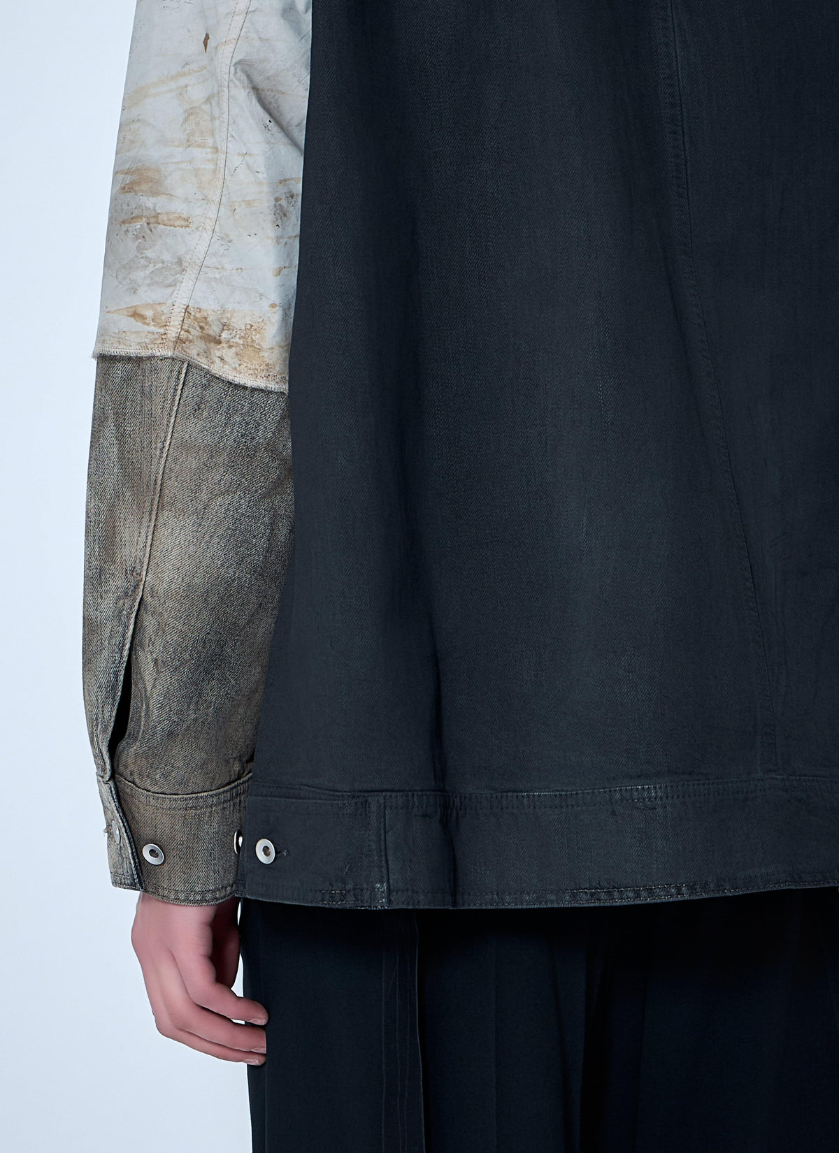 Rick Owens Drkshdw Men Denim Patchwork Jacket RICK OWENS