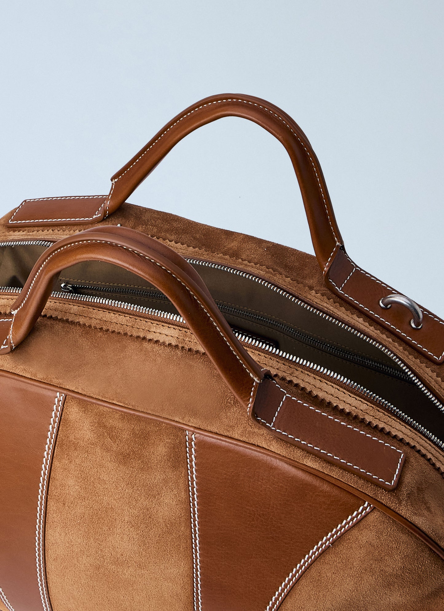 Dries Van Noten Men Leather-Trimmed Suede Duffel Bag DRIES VAN NOTEN