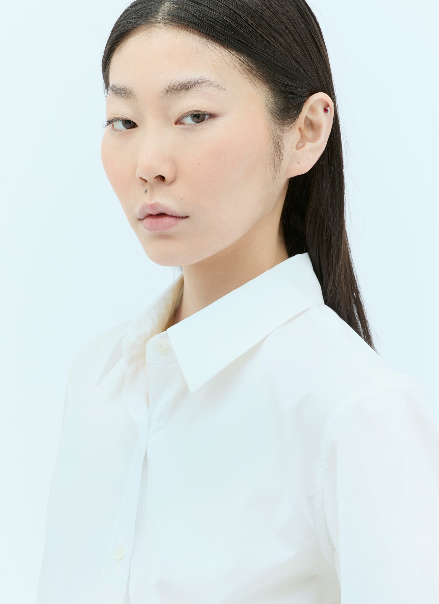 Dries Van Noten Women Open-Rear Poplin Shirt