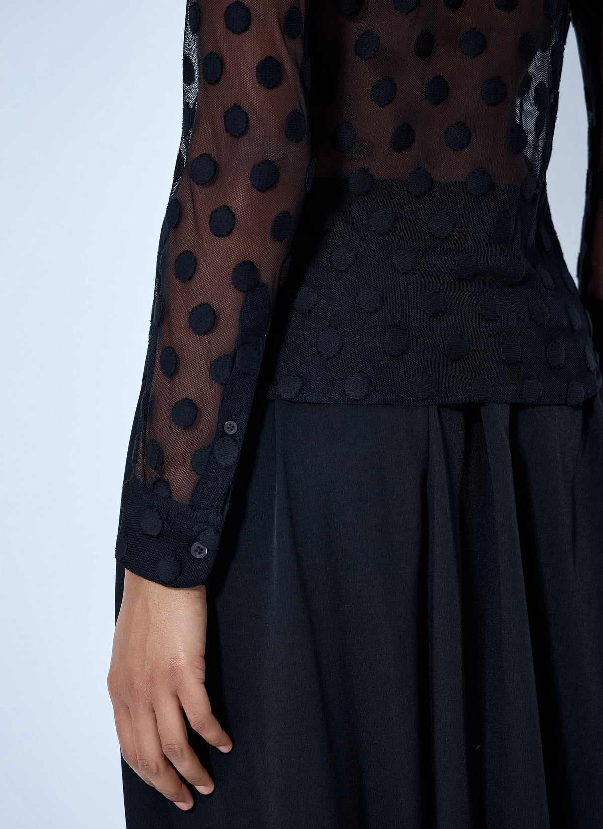 Dries Van Noten Women Polka-Dot Cotton-Blend Tulle Shirt DRIES VAN NOTEN