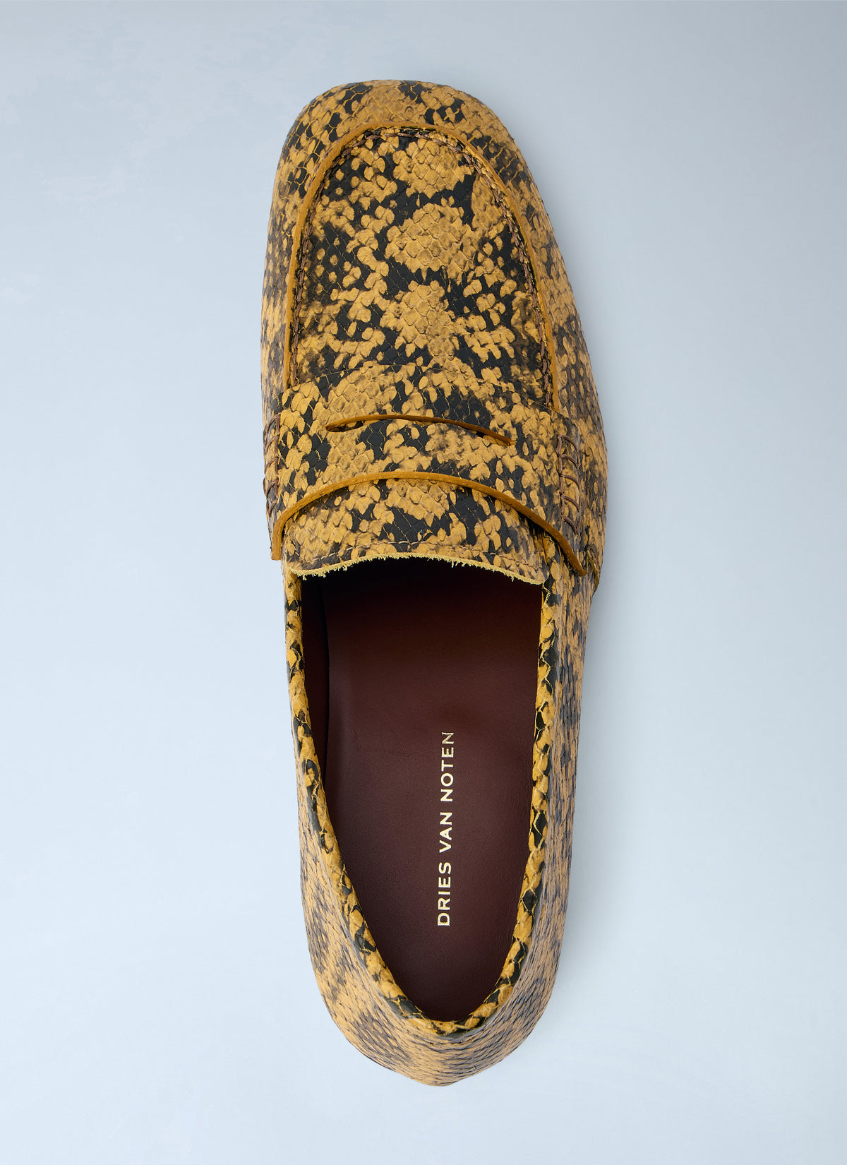 Dries Van Noten Women Python-Print Leather Loafers DRIES VAN NOTEN